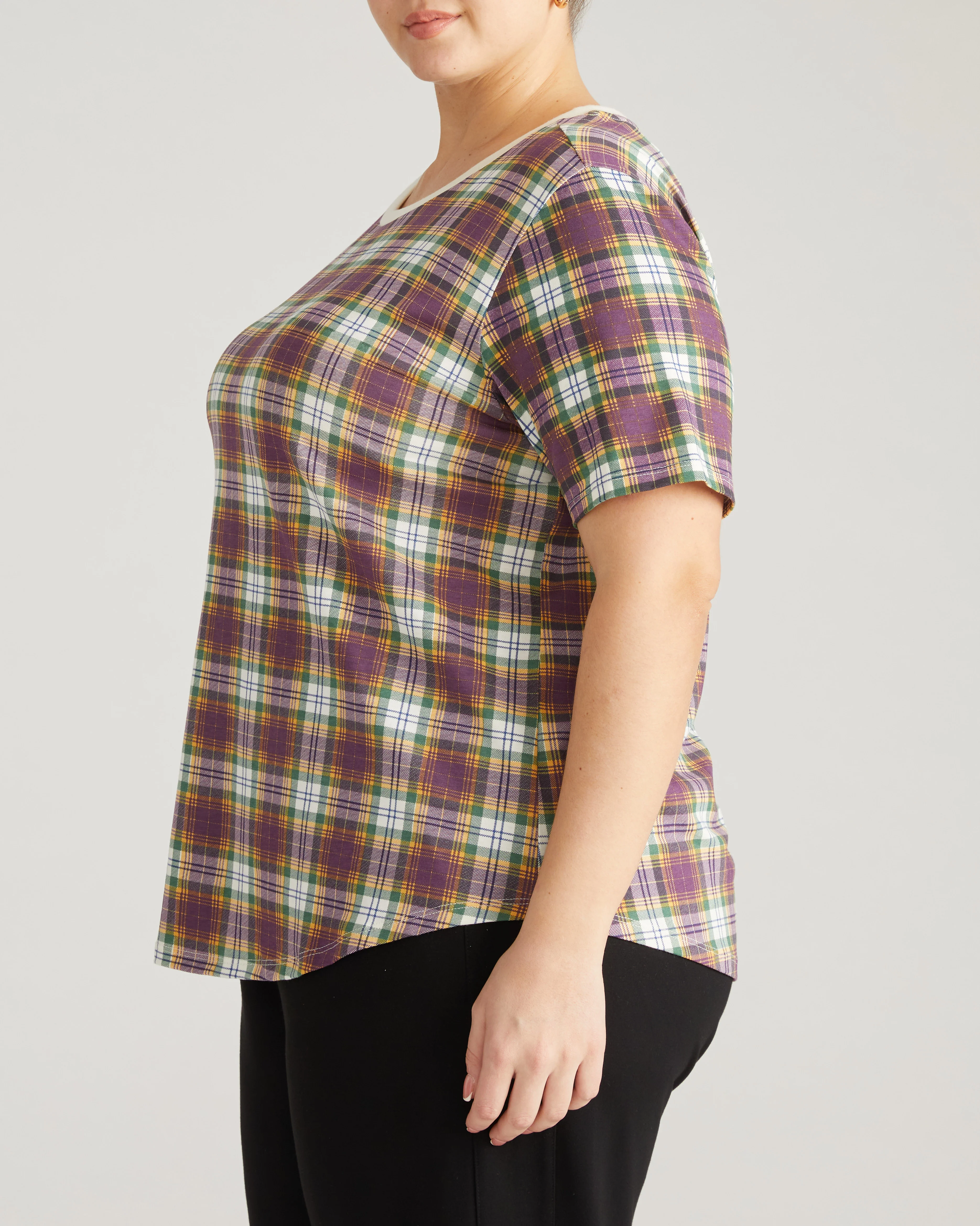 Tee Rex - Purple Plaid - Image 3