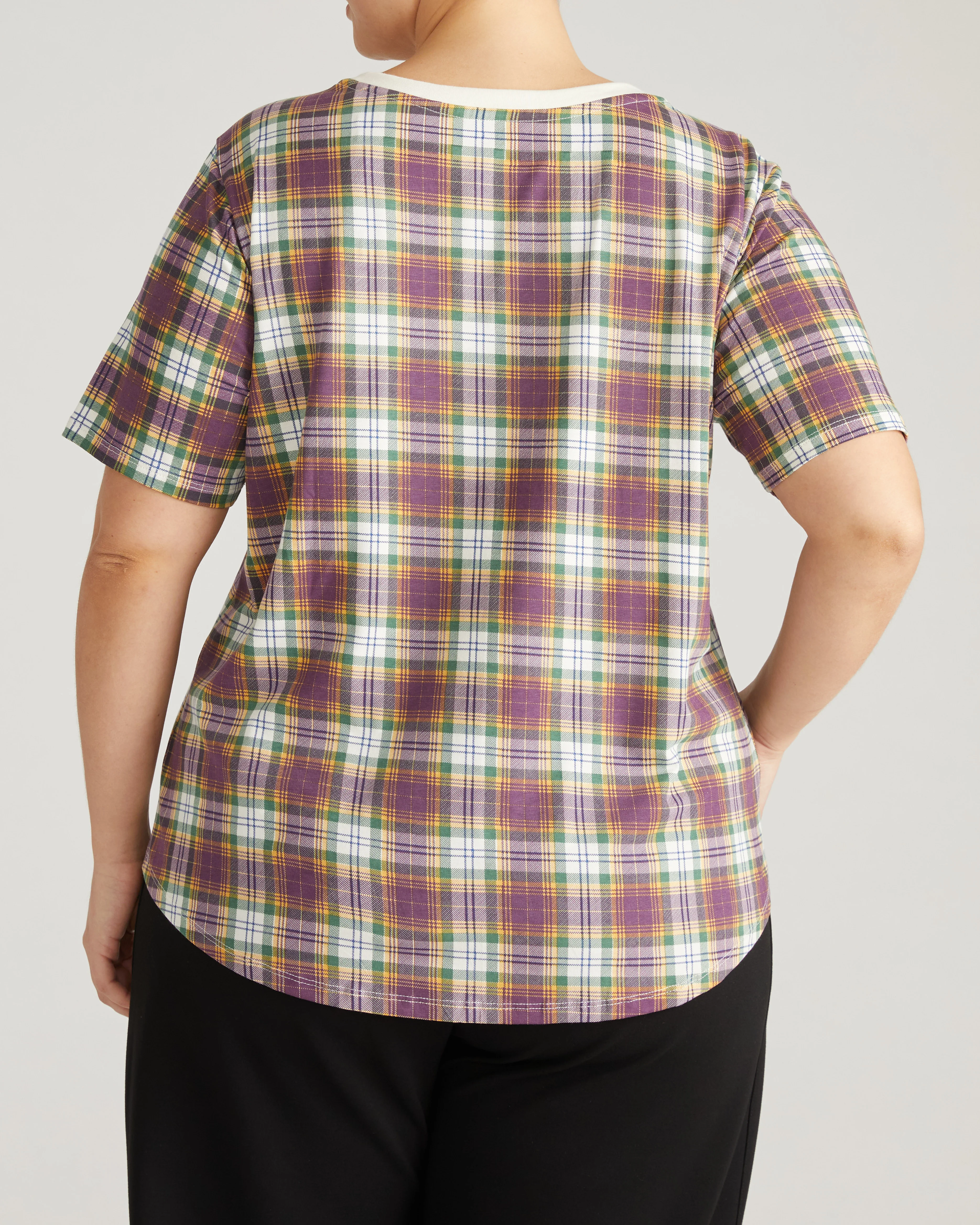 Tee Rex - Purple Plaid - Image 4