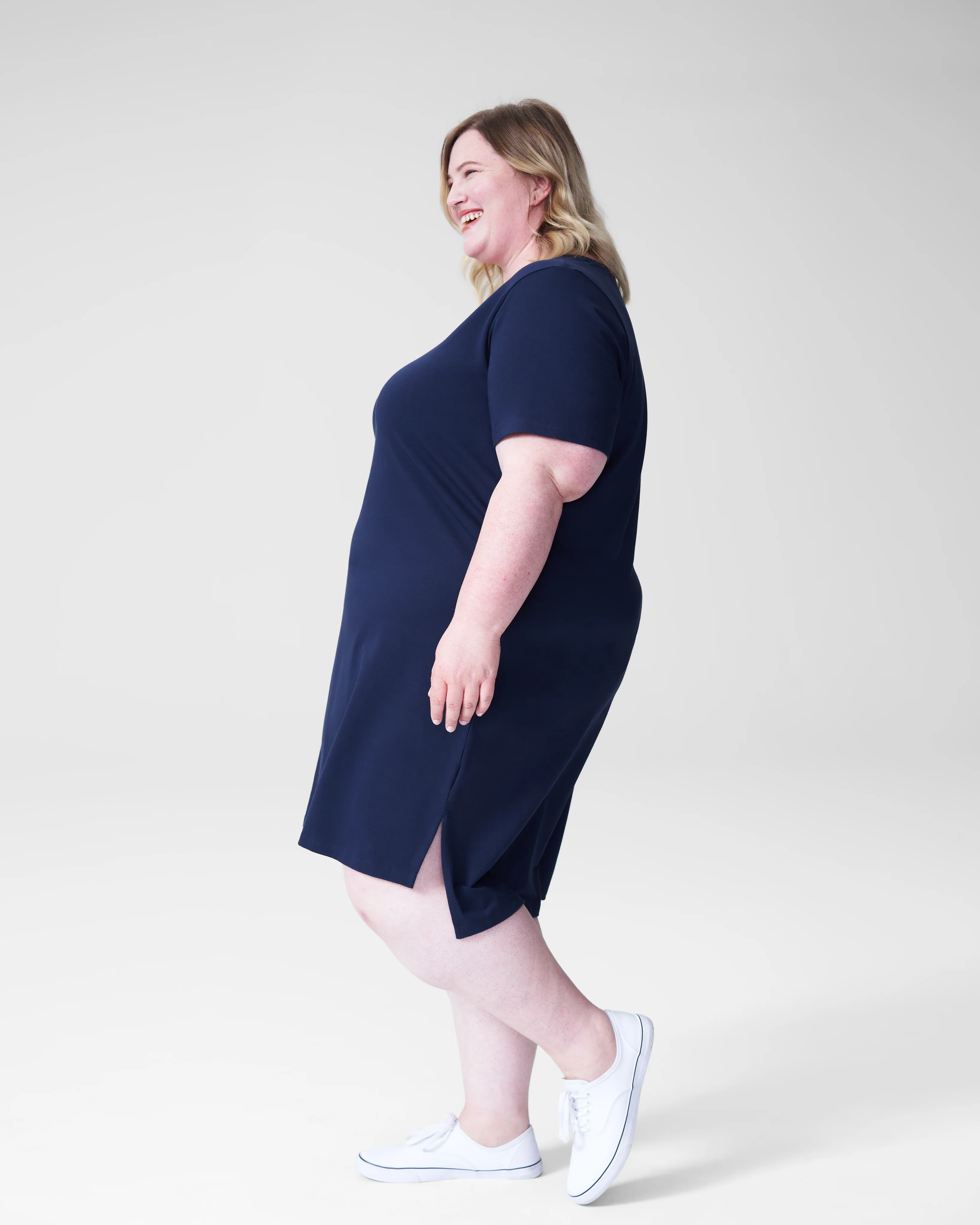 Tesino Washed Jersey Dress - Navy - Image 3