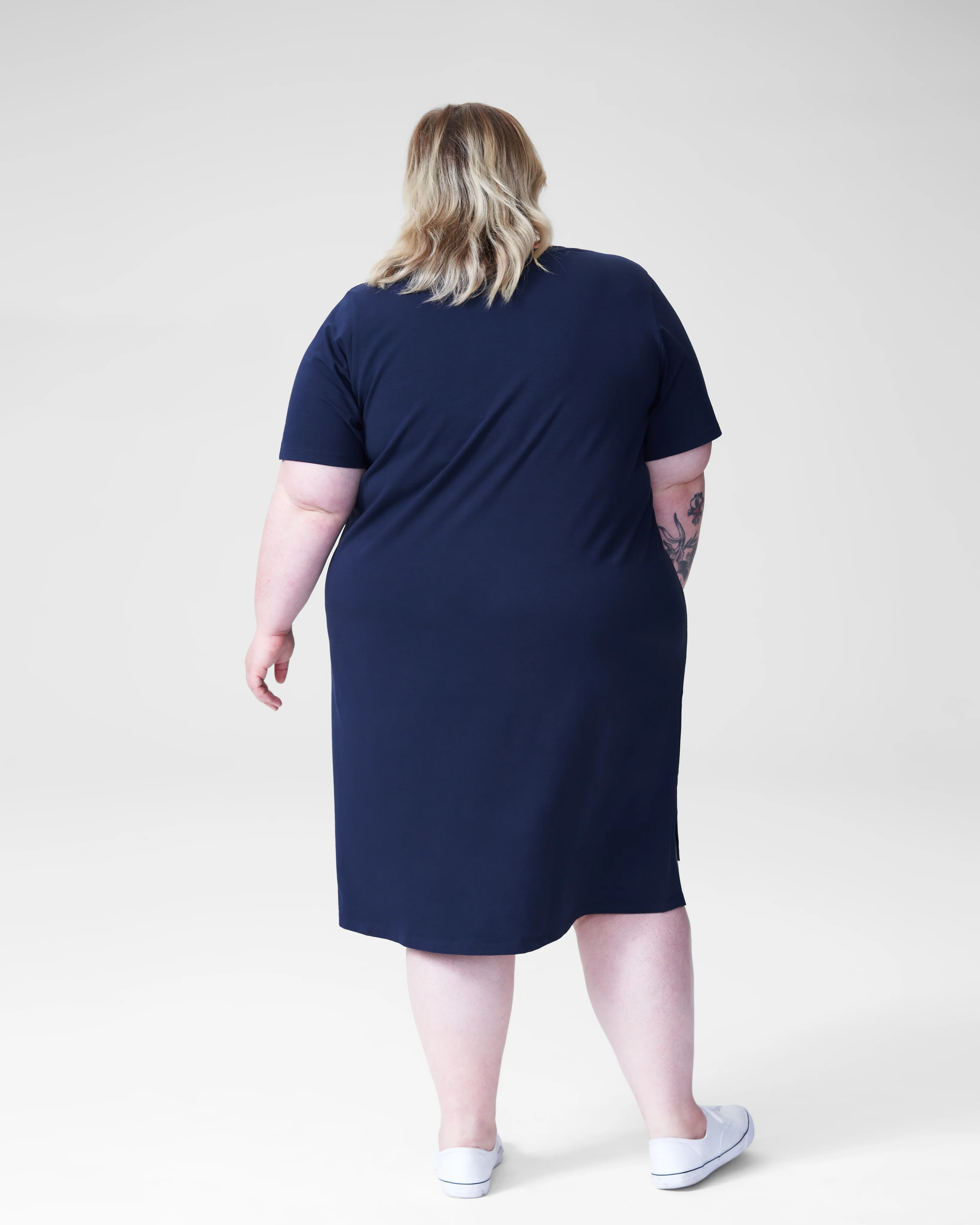 Tesino Washed Jersey Dress - Navy - Image 4