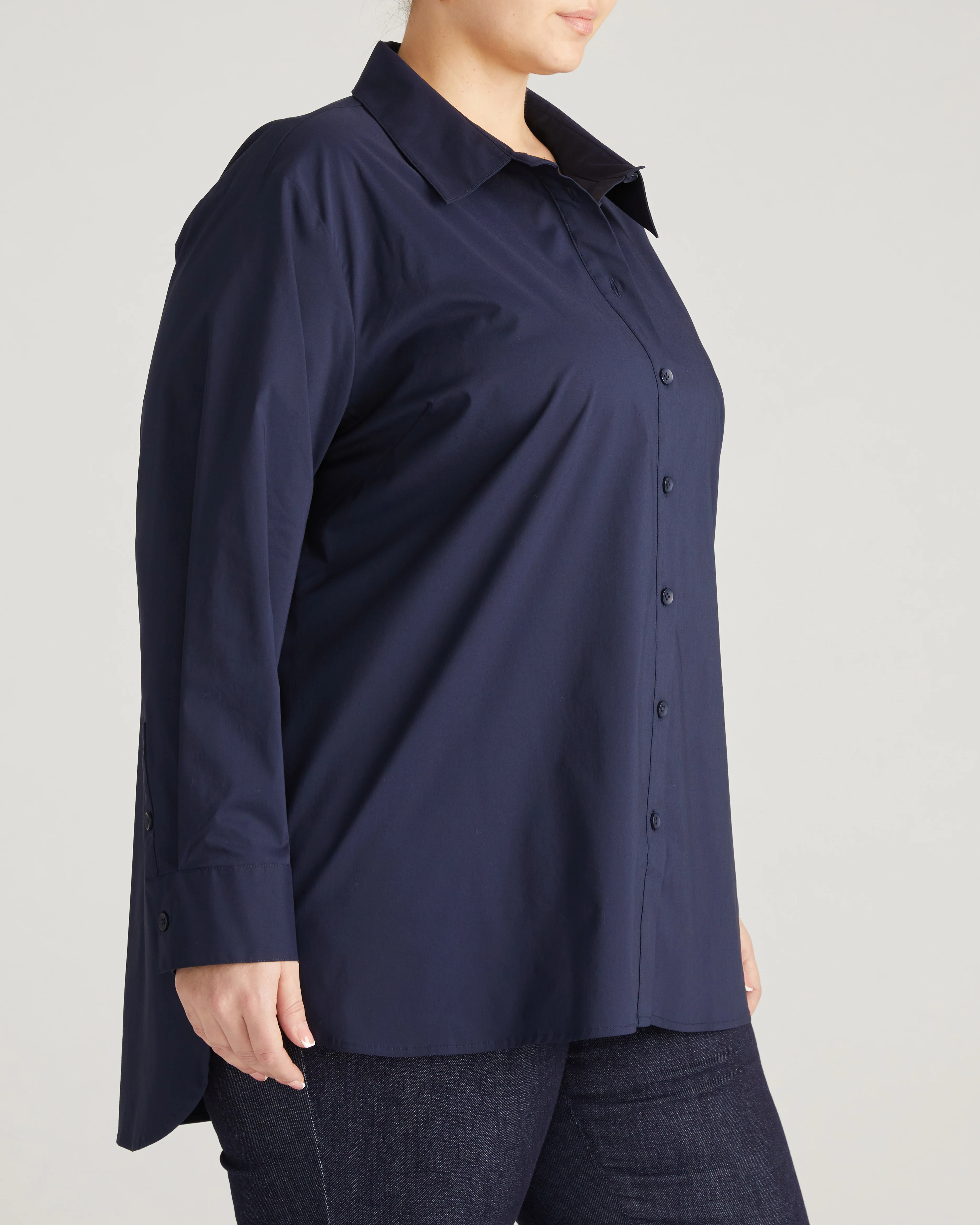 The Artist Poplin Shirt - Navy - Image 3
