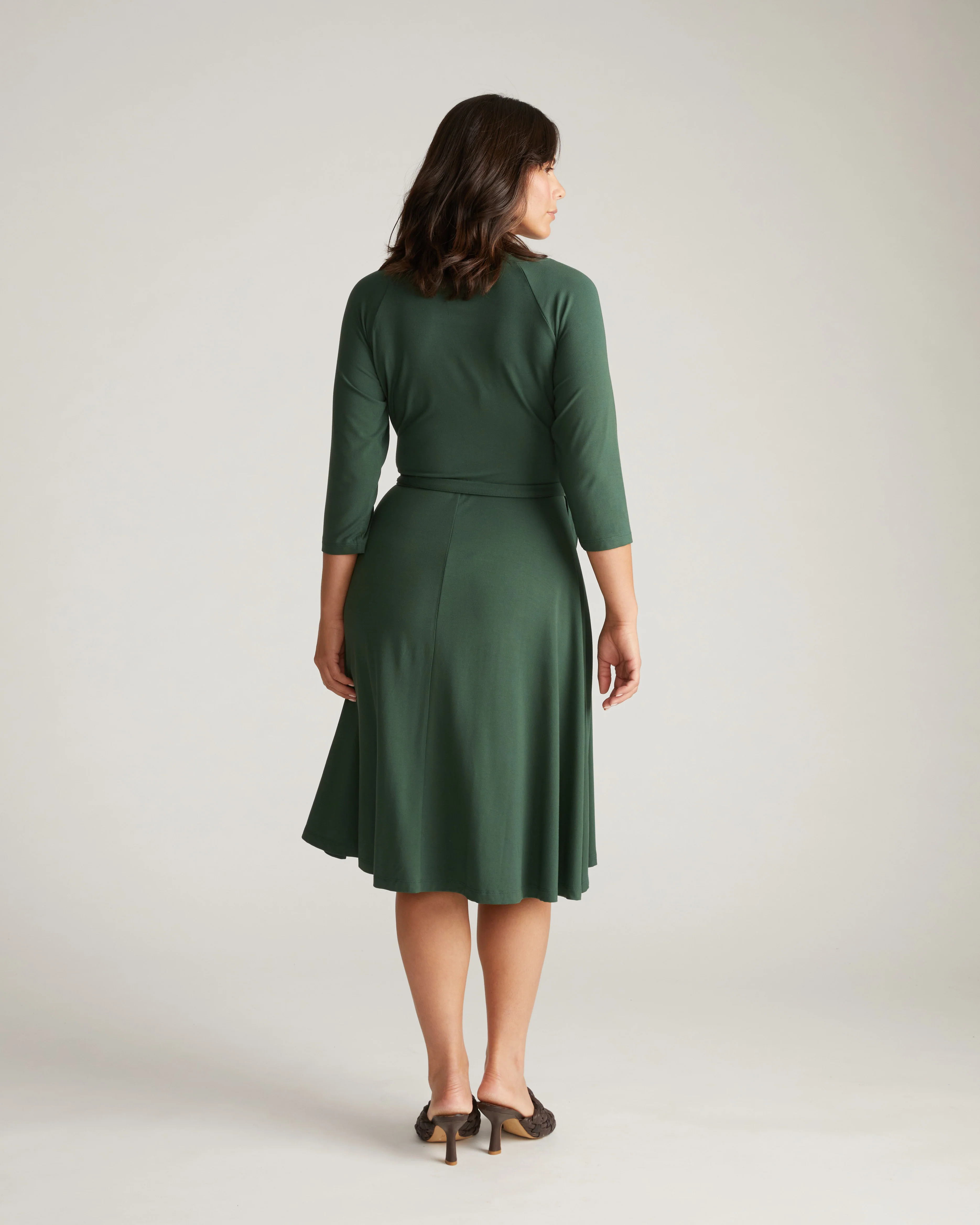 The Divine Jersey Wrap Dress - Conifer - Image 6