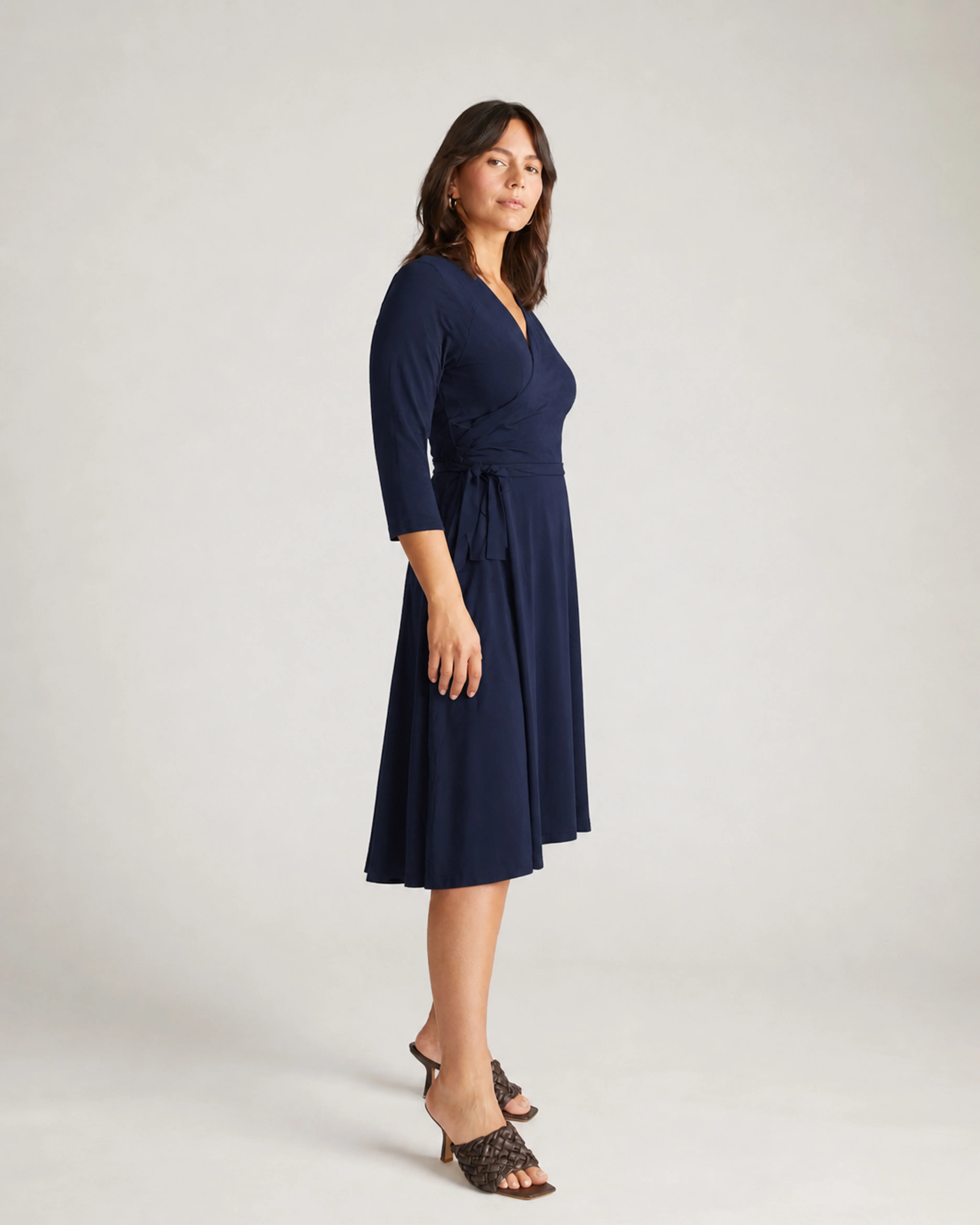 The Divine Jersey Wrap Dress - Midnight - Image 2