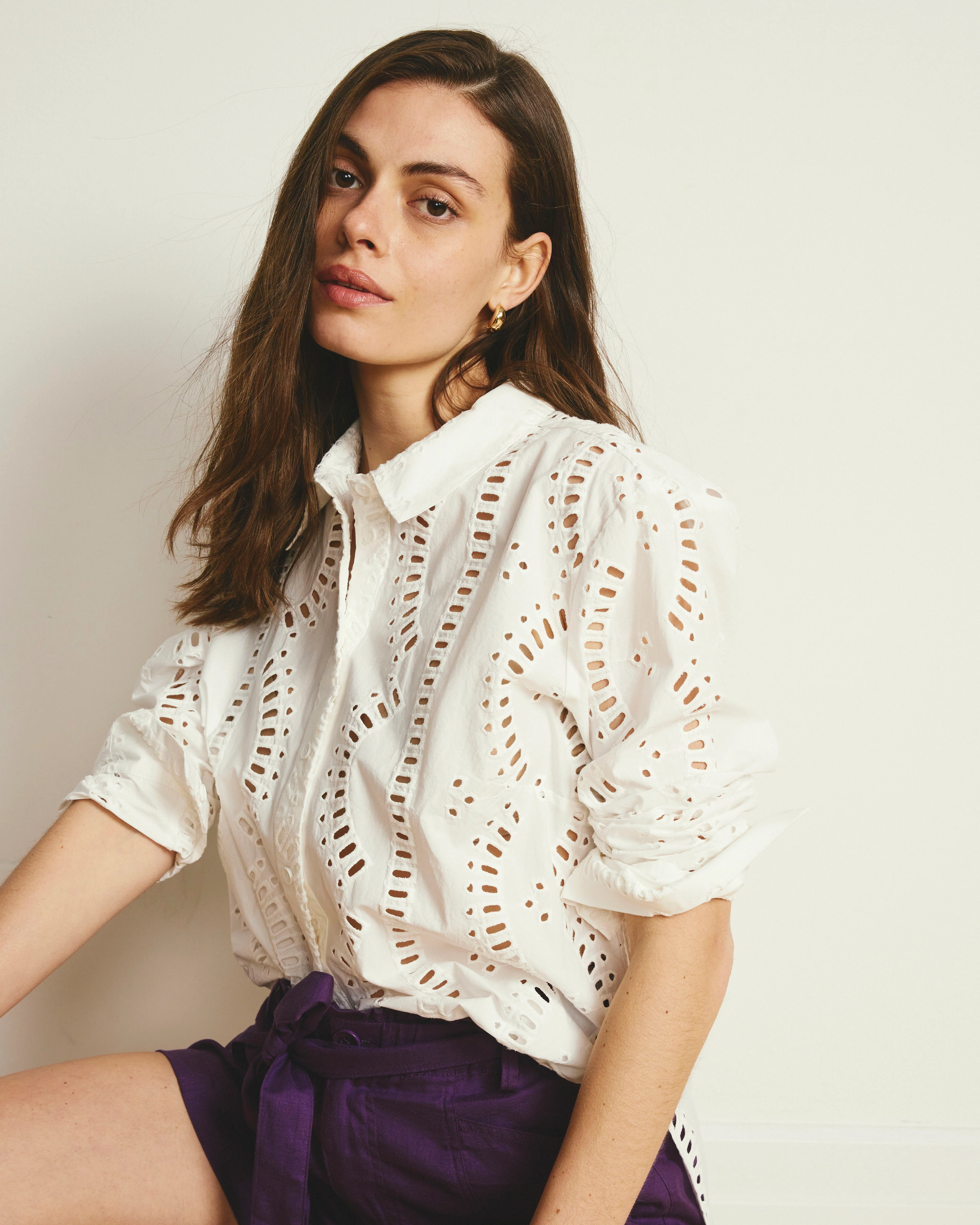 The Embroidered Artist Poplin Shirt - White - Image 3