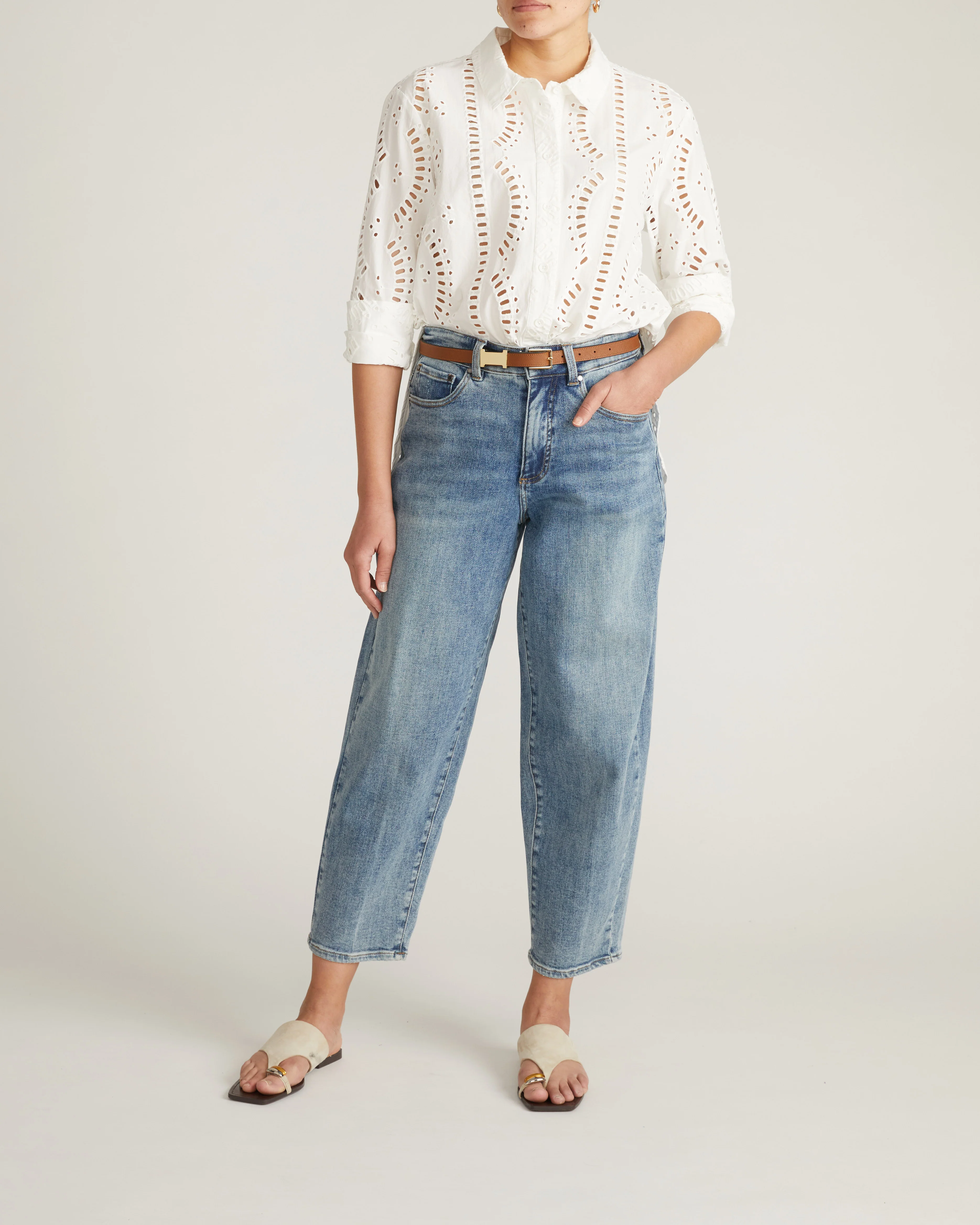 The Embroidered Artist Poplin Shirt - White - Image 4