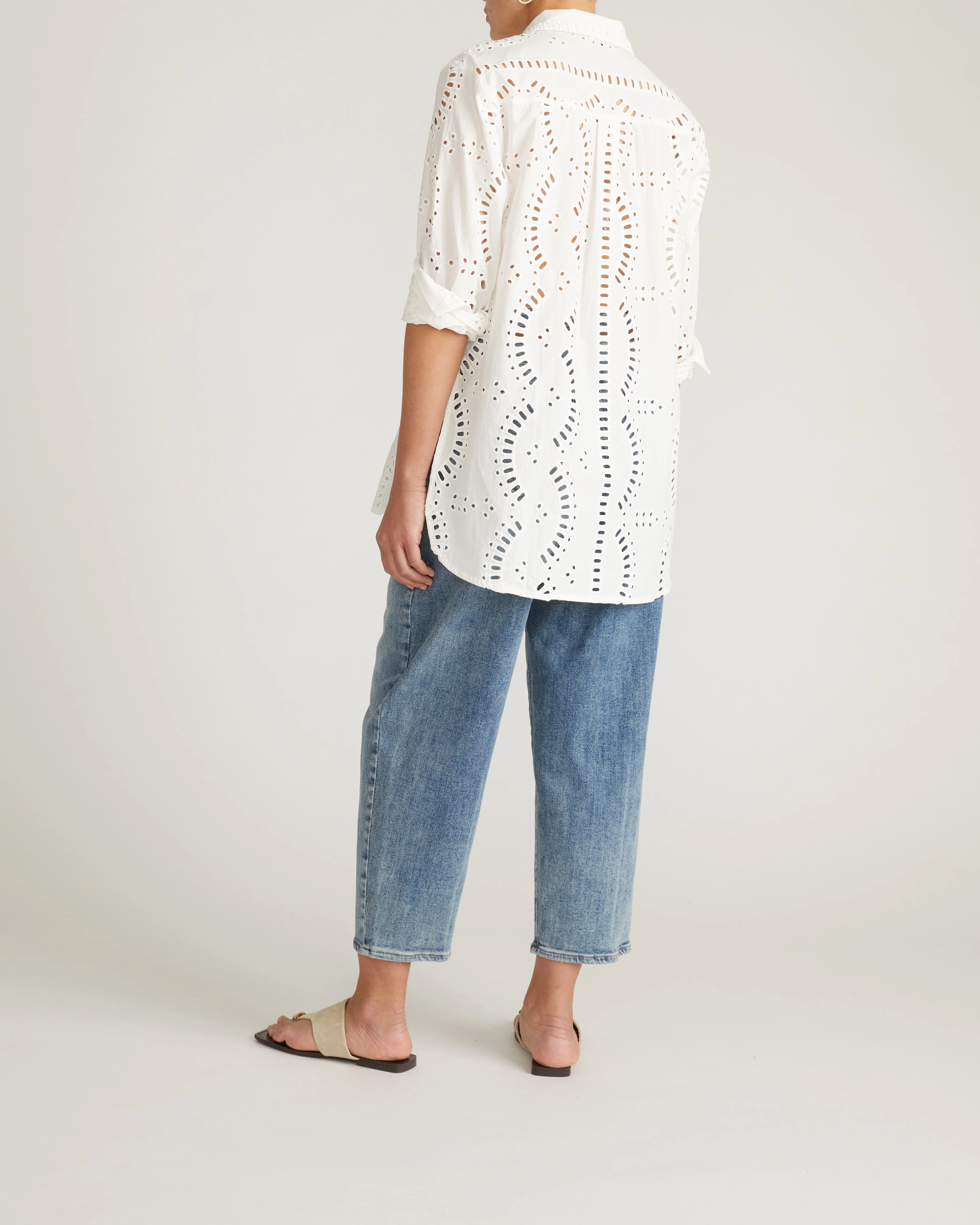 The Embroidered Artist Poplin Shirt - White - Image 6