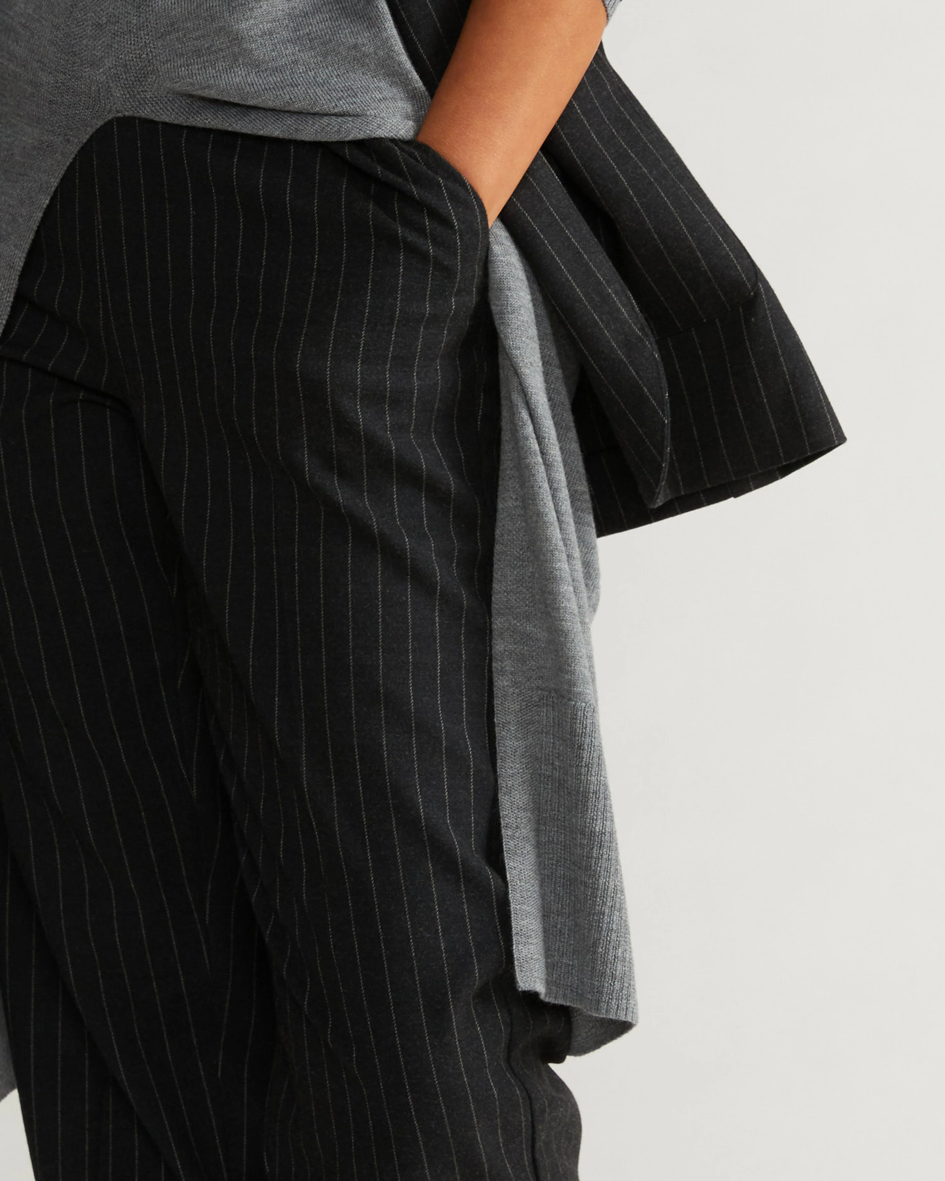 The Pinstripe Pant - Graphite - Image 10