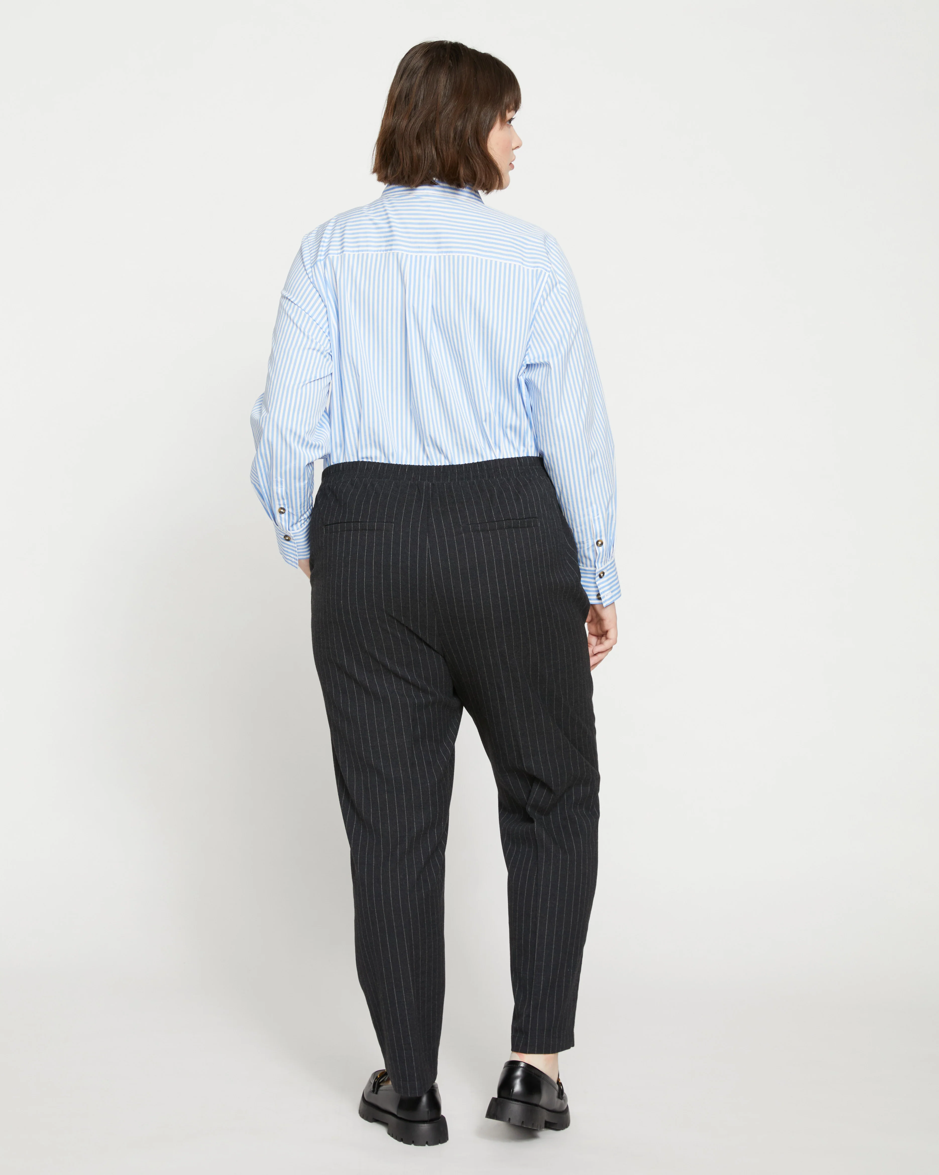 The Pinstripe Pant - Graphite - Image 9