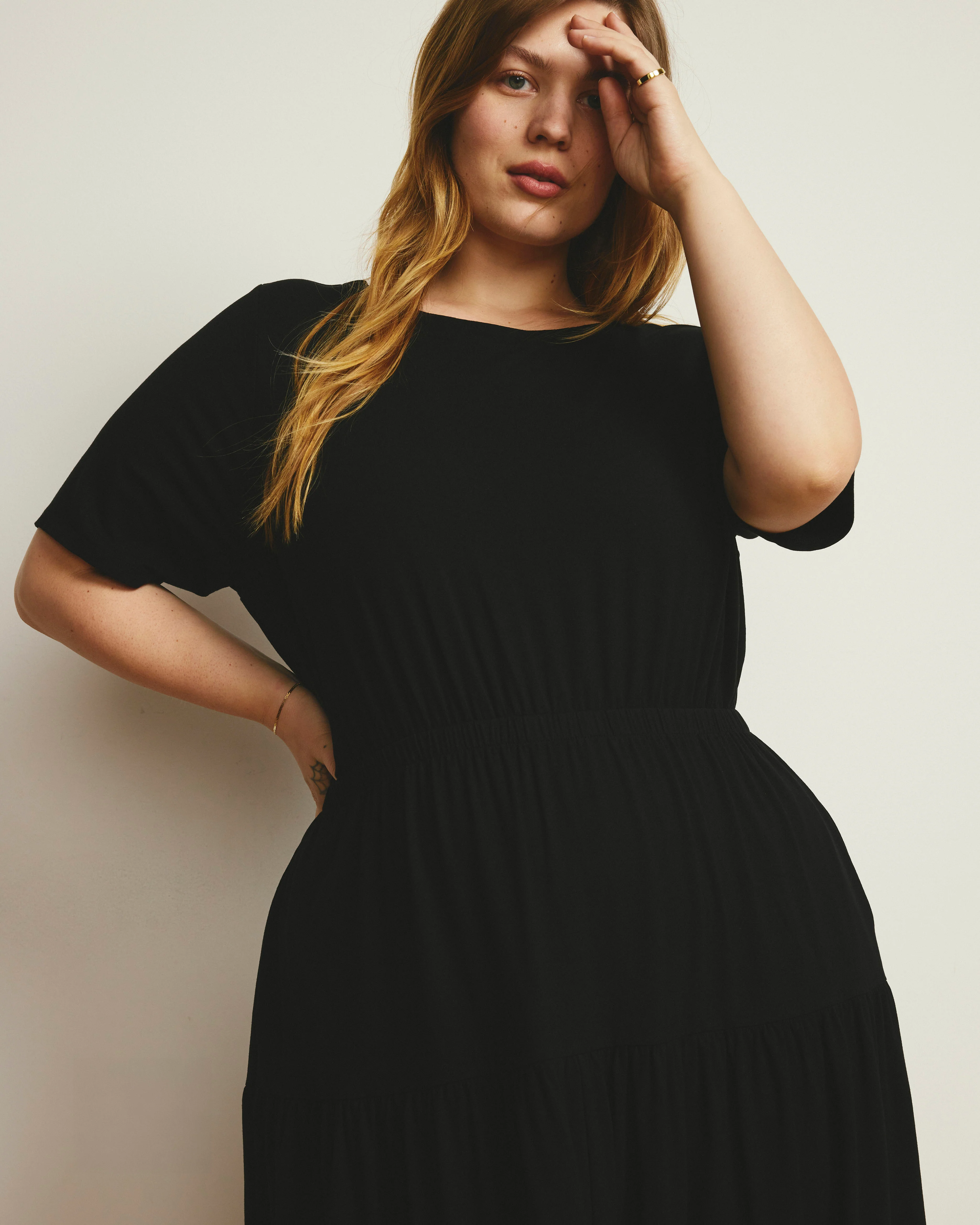 Thea Divine Jersey Midi Dress - Black - Image 2