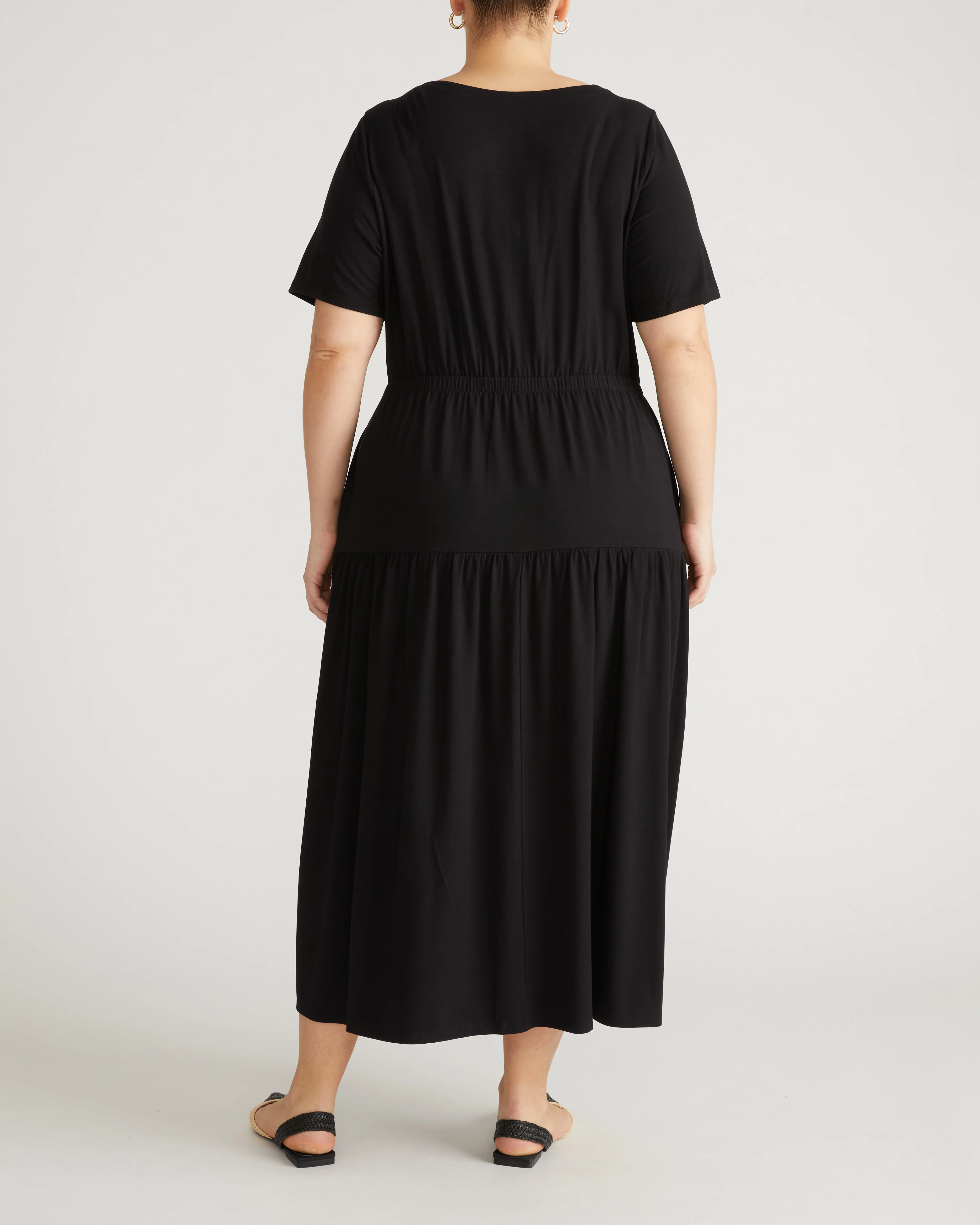 Thea Divine Jersey Midi Dress - Black - Image 6