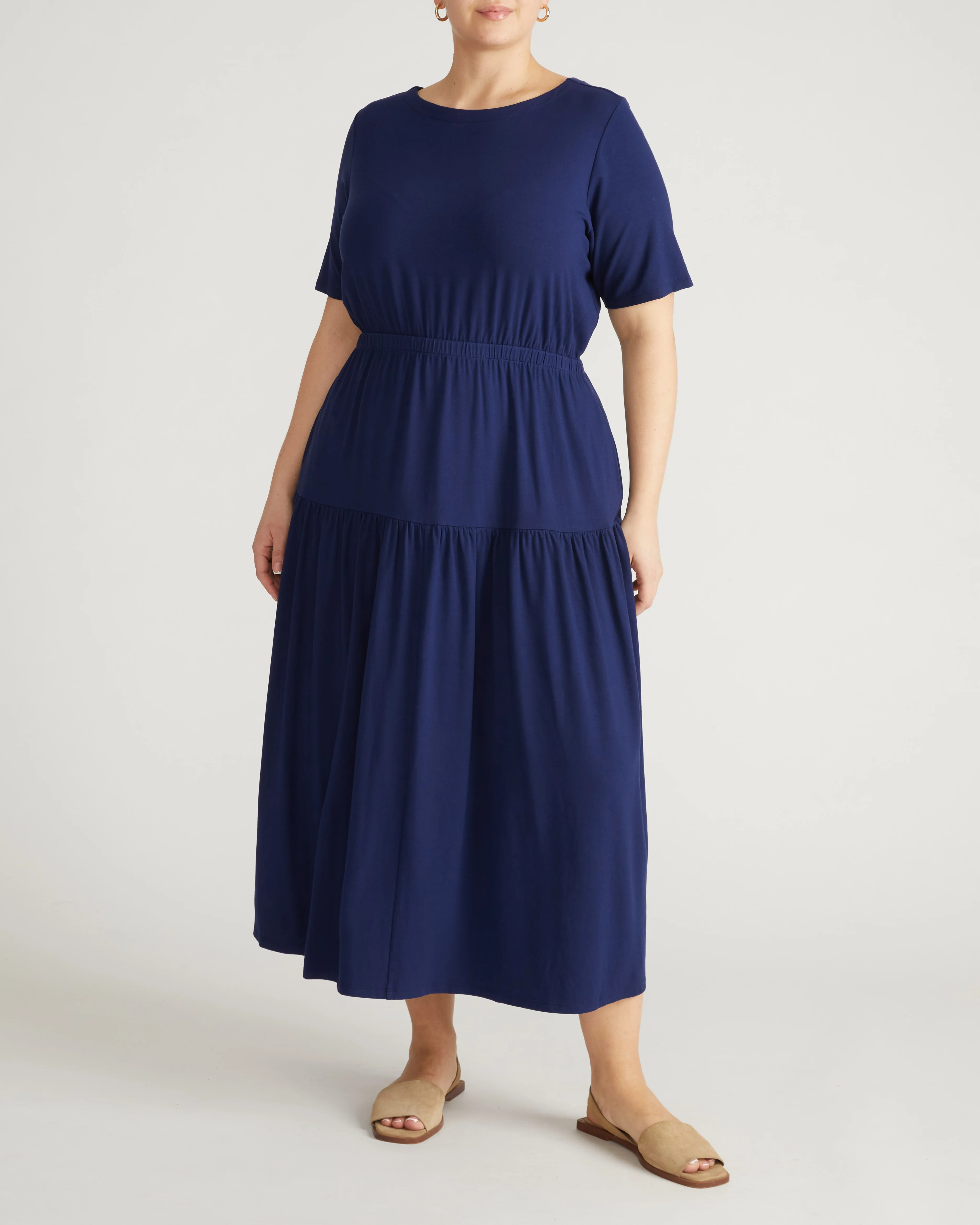 Thea Divine Jersey Midi Dress - Cenote - Image 5