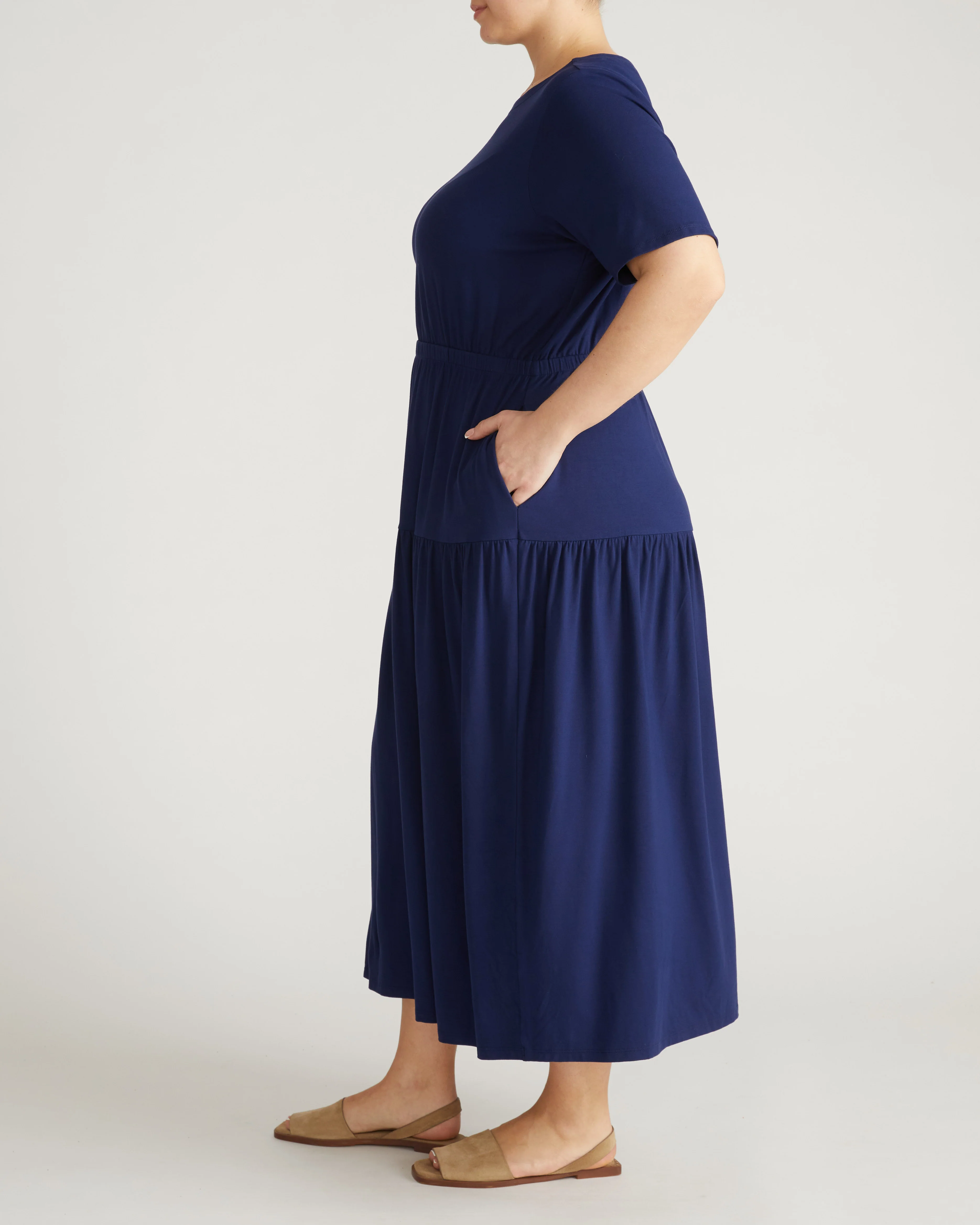 Thea Divine Jersey Midi Dress - Cenote - Image 6