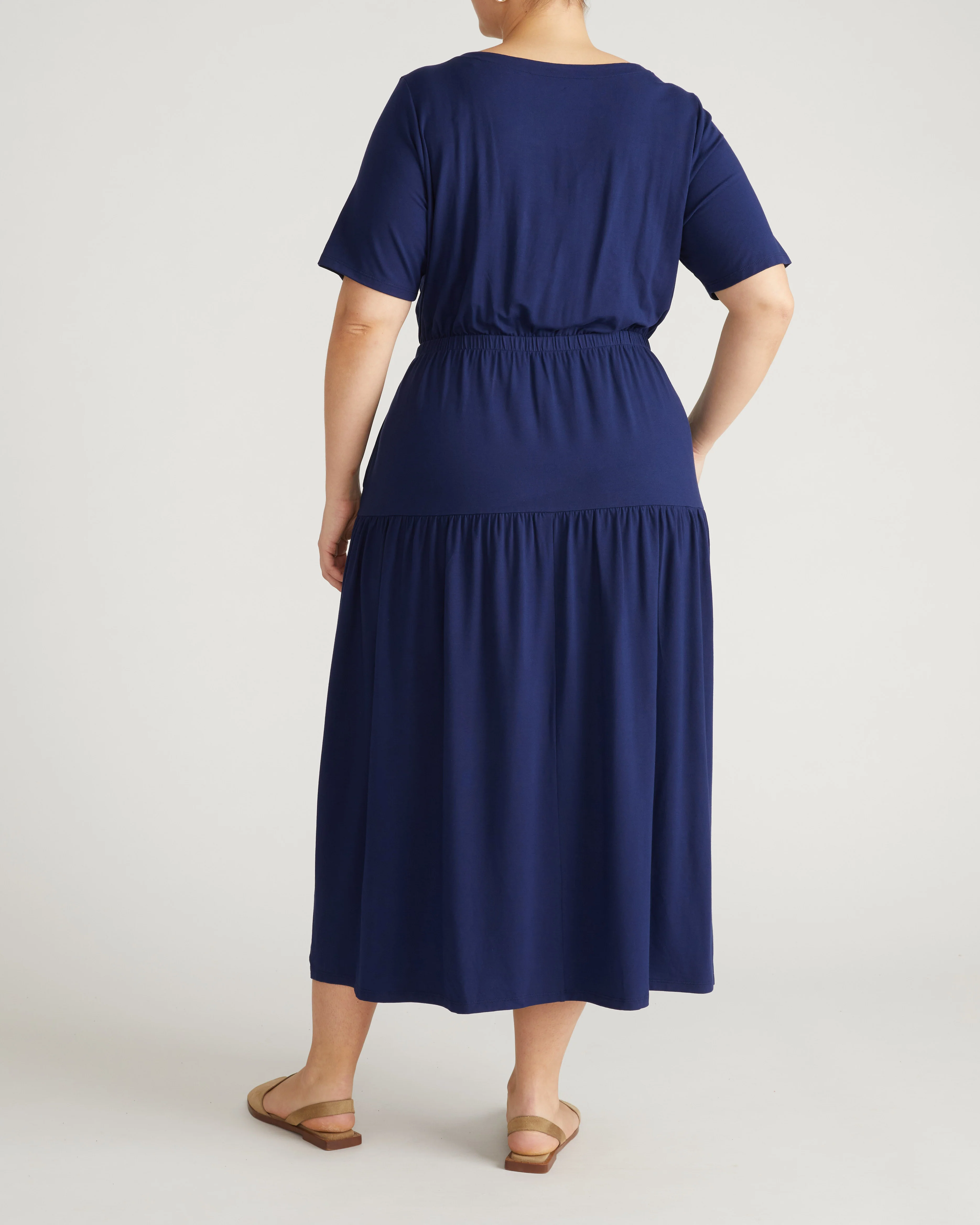 Thea Divine Jersey Midi Dress - Cenote - Image 7