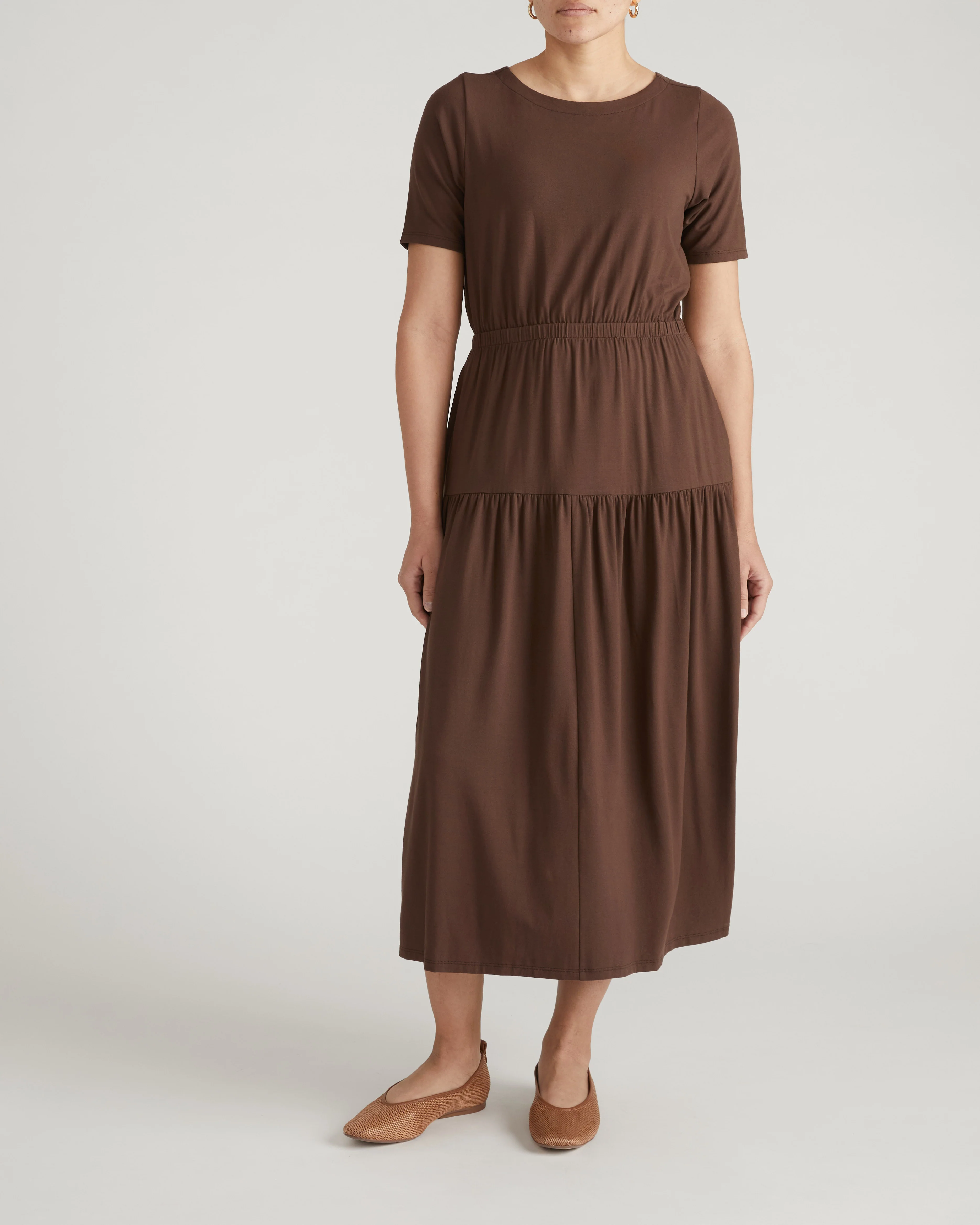 Thea Divine Jersey Midi Dress - Peppercorn - Image 6