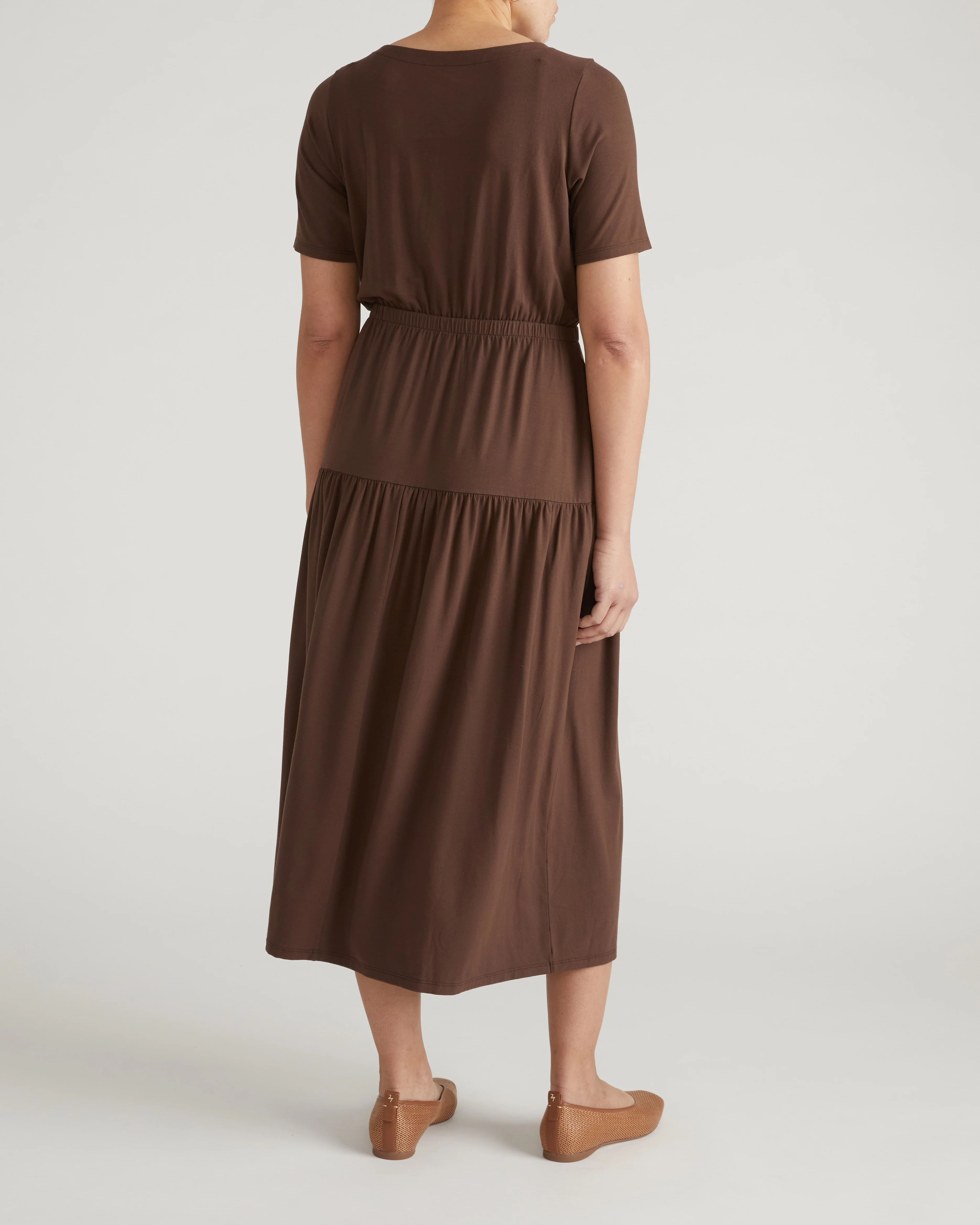 Thea Divine Jersey Midi Dress - Peppercorn - Image 8