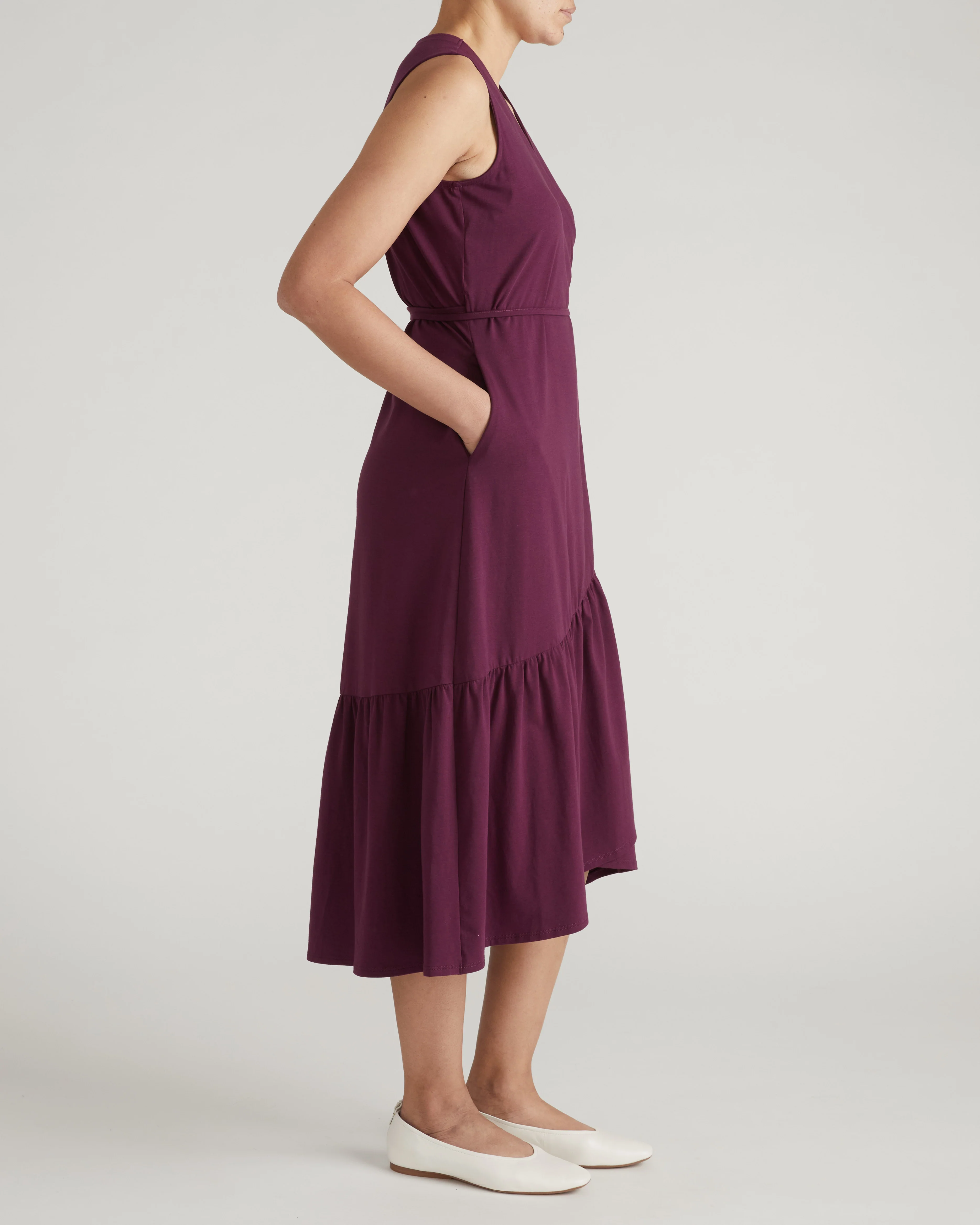 Tiered Twirl Wrap Dress - Gamay - Image 7
