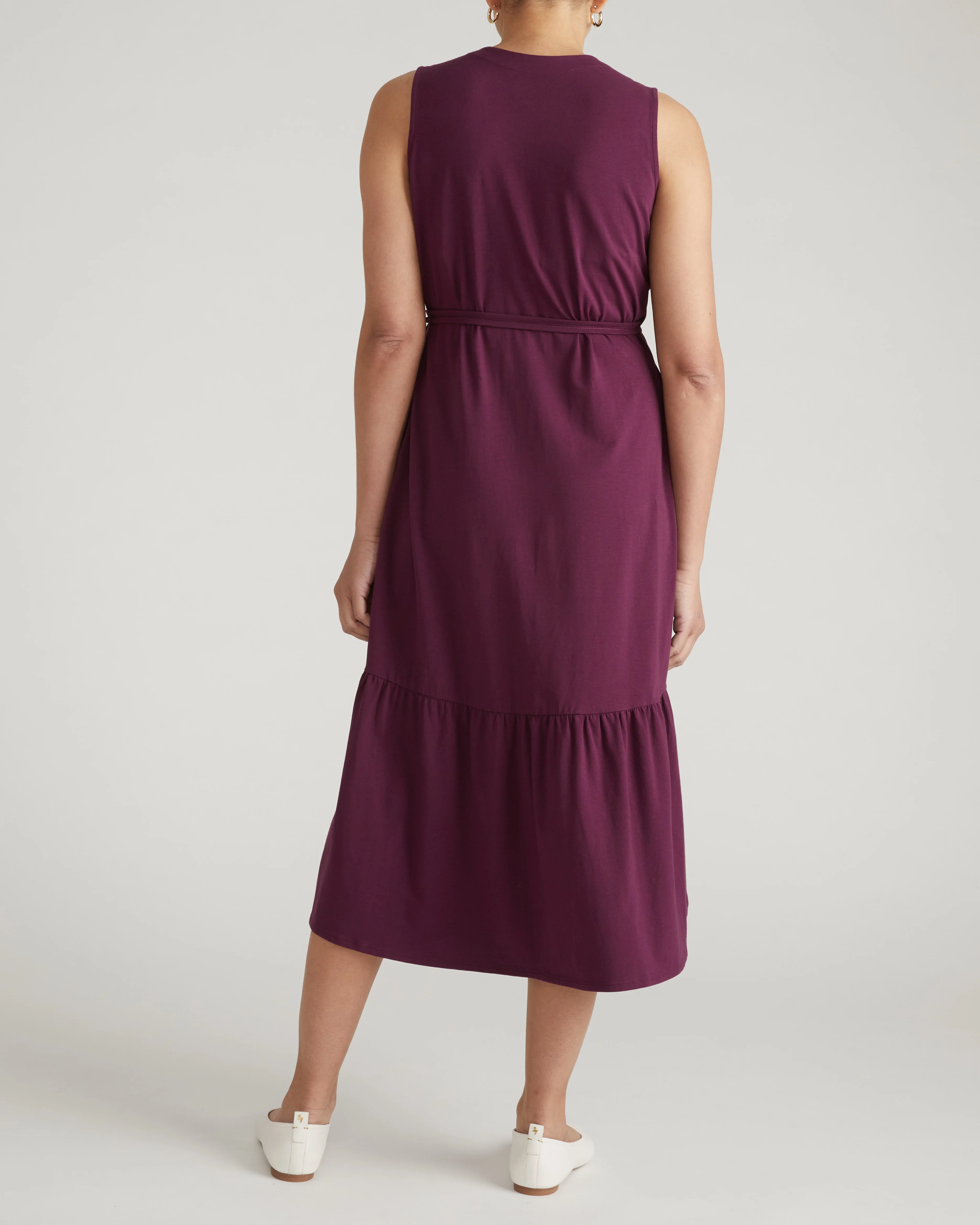 Tiered Twirl Wrap Dress - Gamay - Image 8
