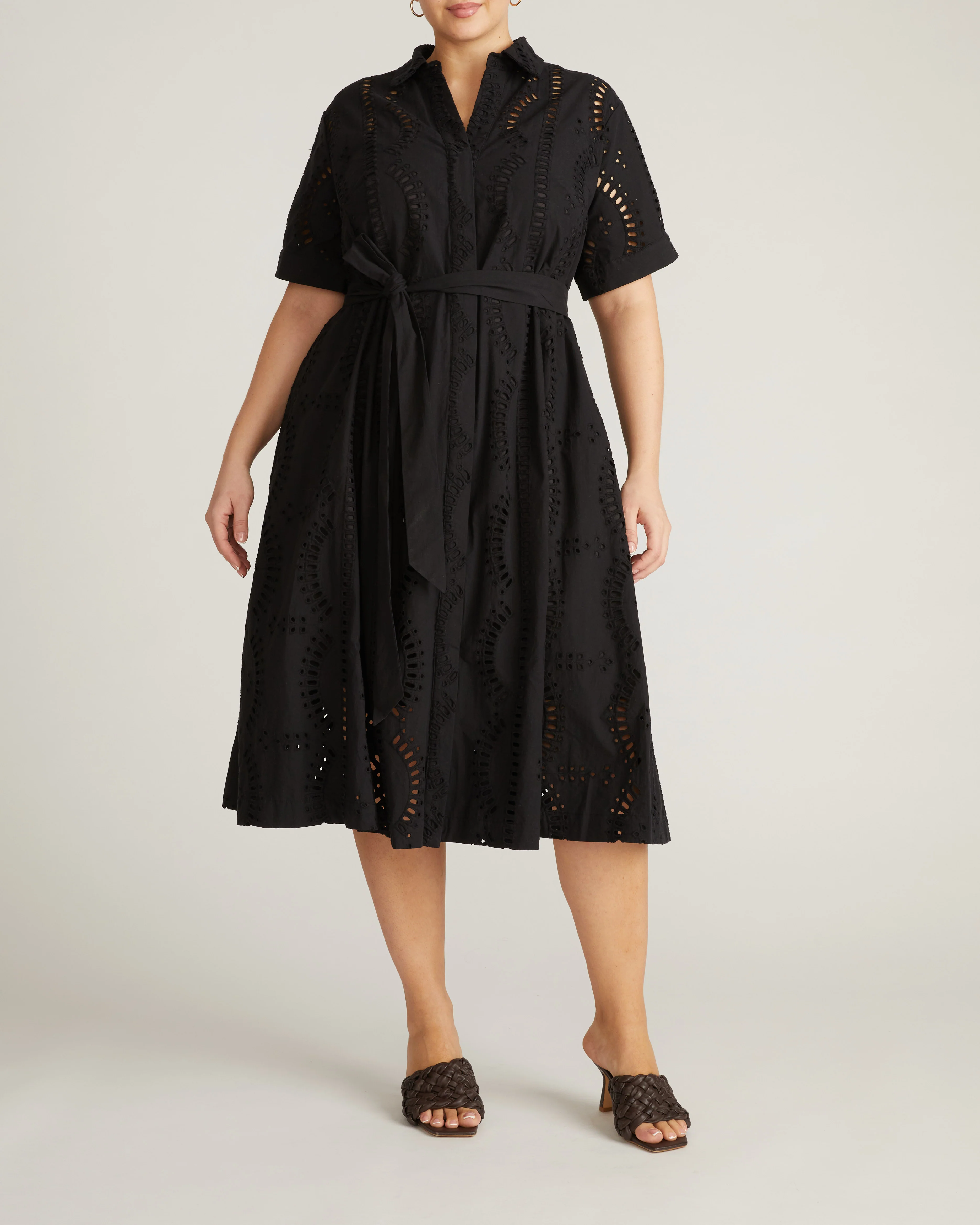 Tina Cotton Poplin Shirtdress - Black - Image 4