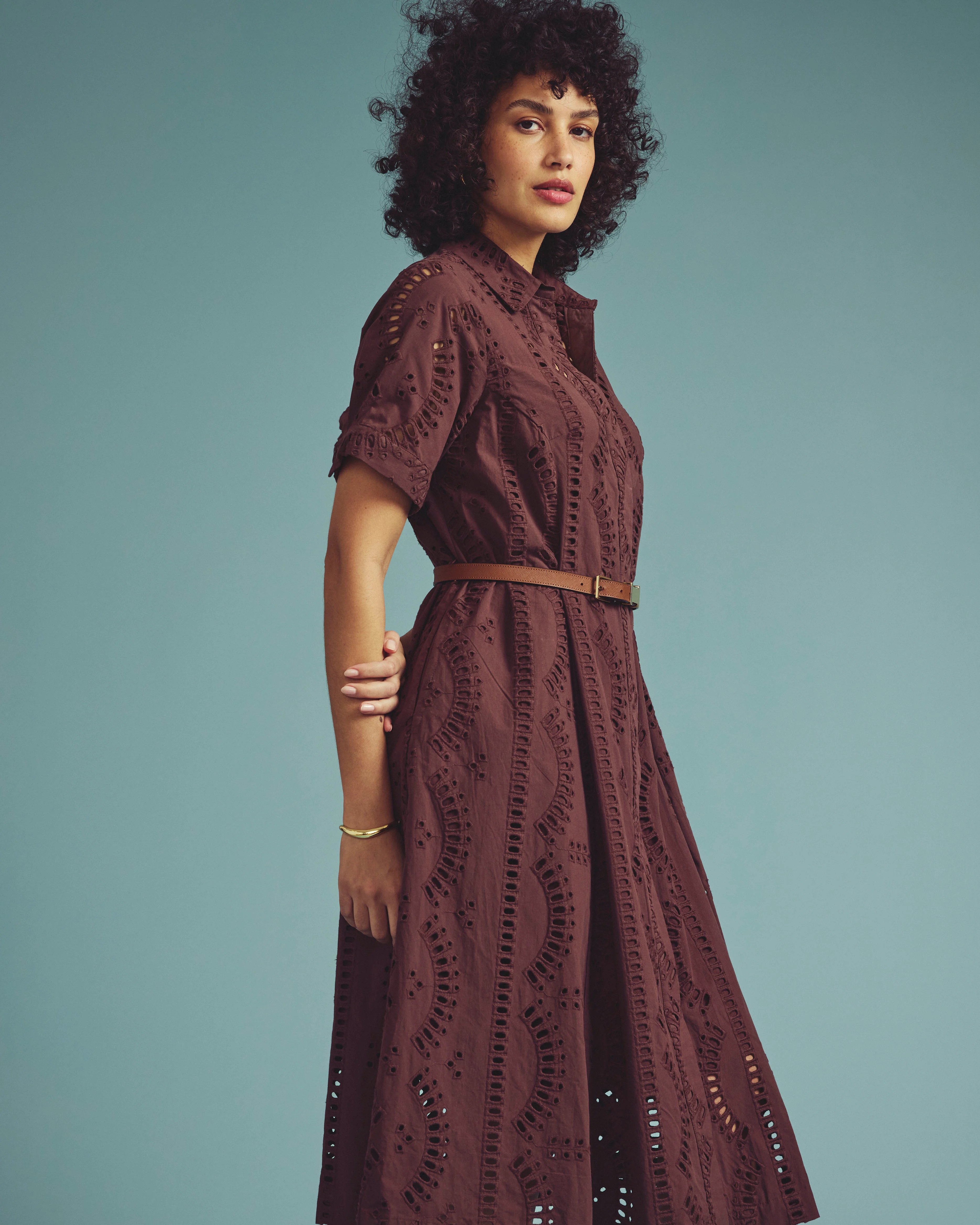 Tina Cotton Poplin Shirtdress - Peppercorn - Image 2