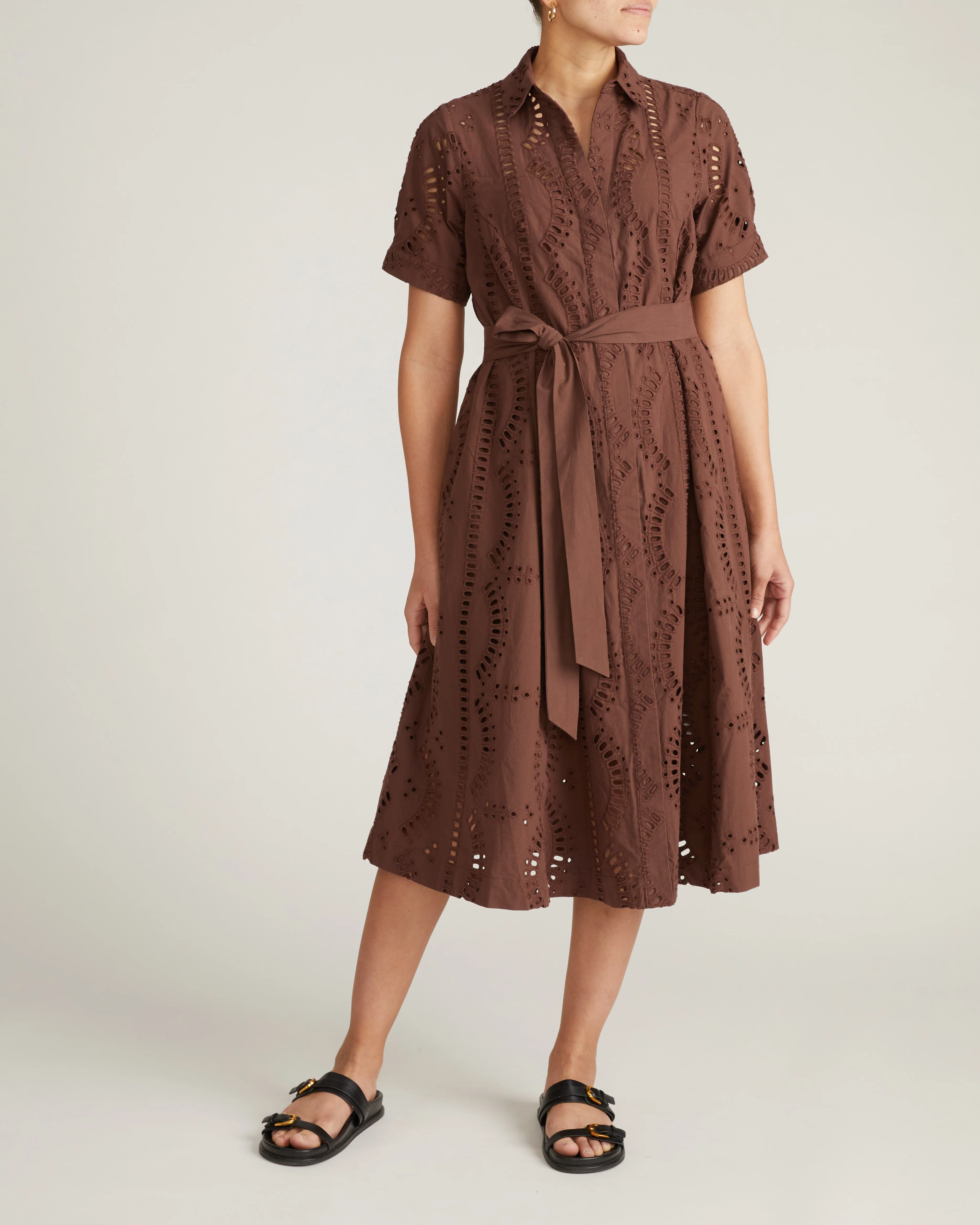 Tina Cotton Poplin Shirtdress - Peppercorn - Image 4