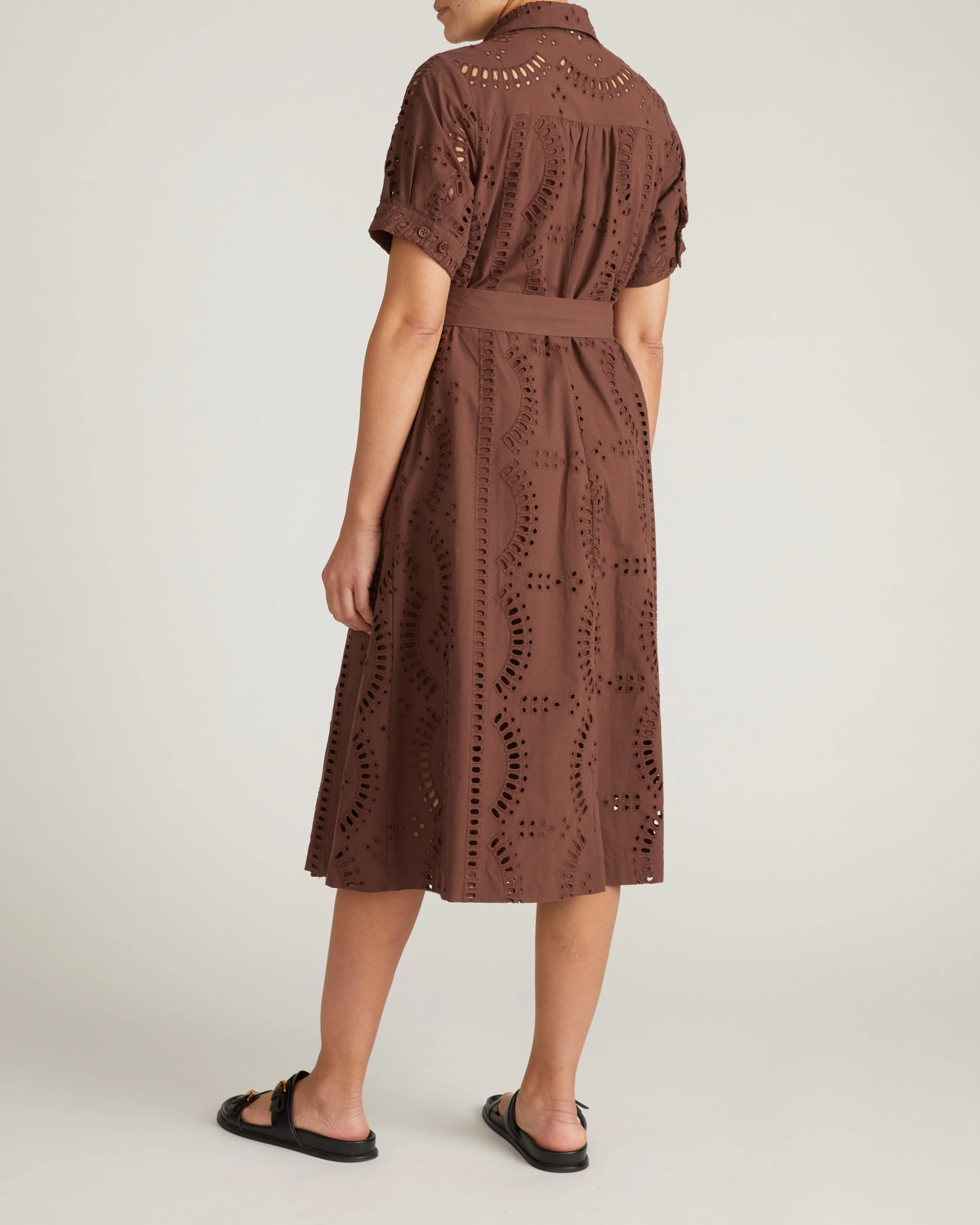 Tina Cotton Poplin Shirtdress - Peppercorn - Image 6