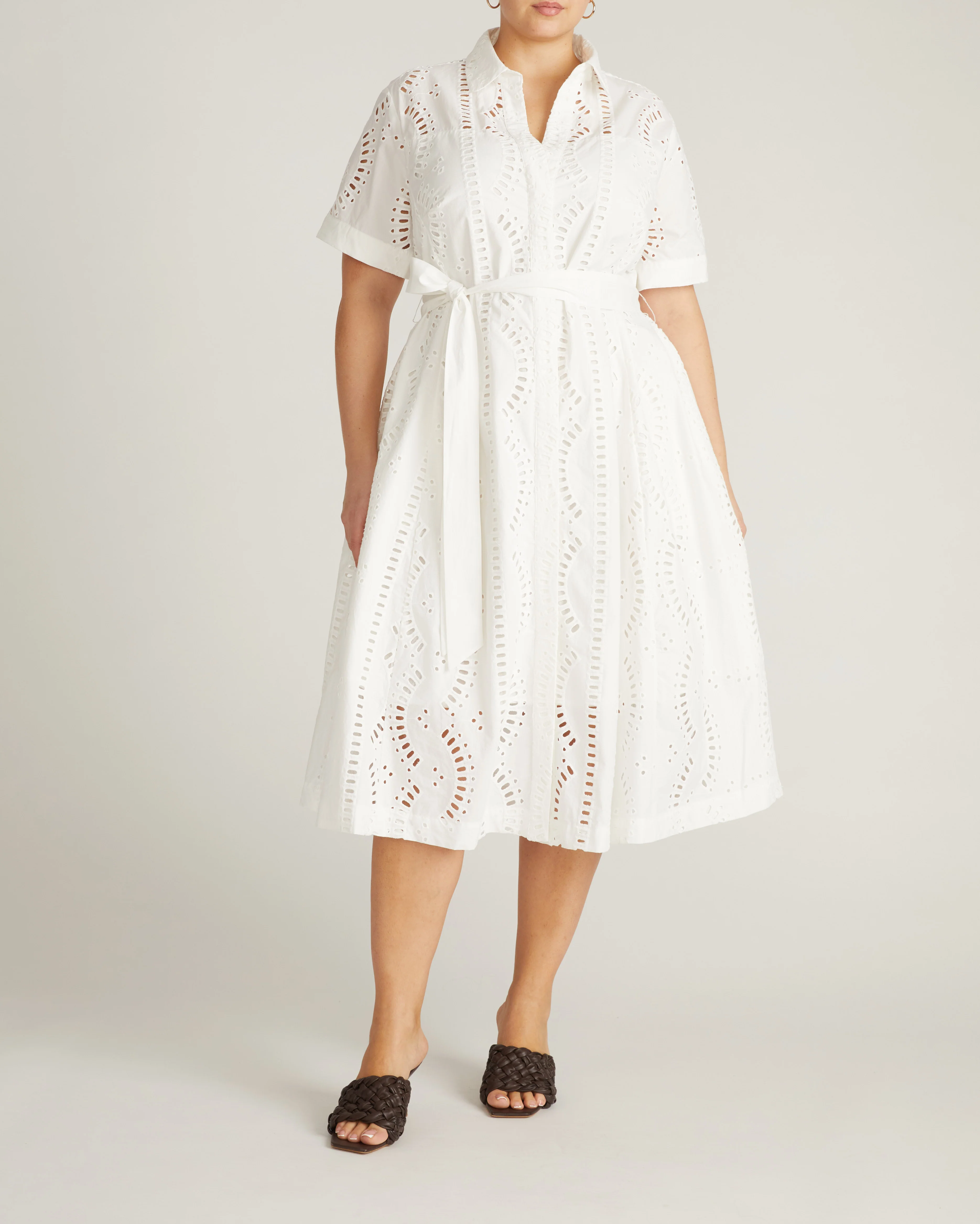 Tina Cotton Poplin Shirtdress - White - Image 5