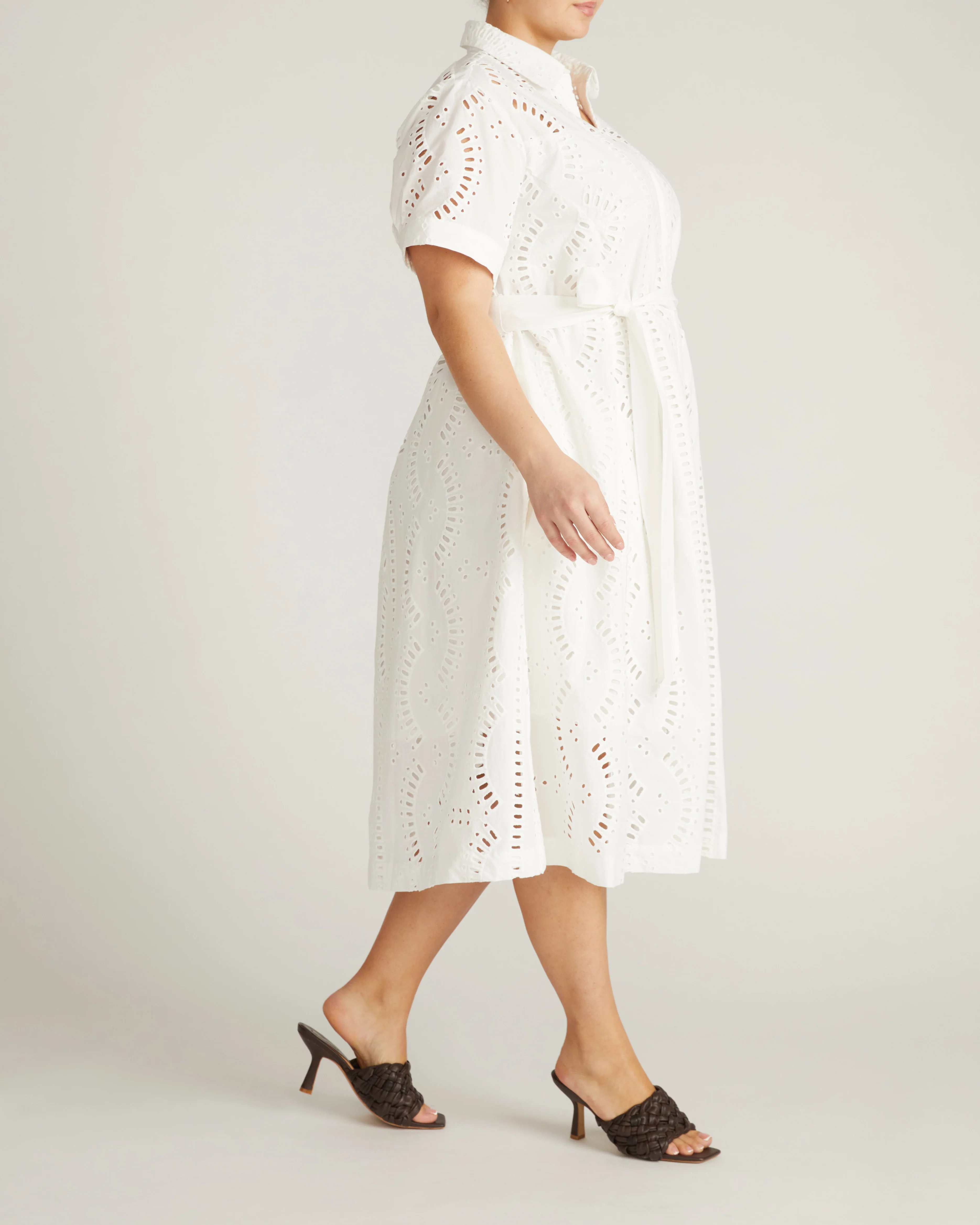 Tina Cotton Poplin Shirtdress - White - Image 6