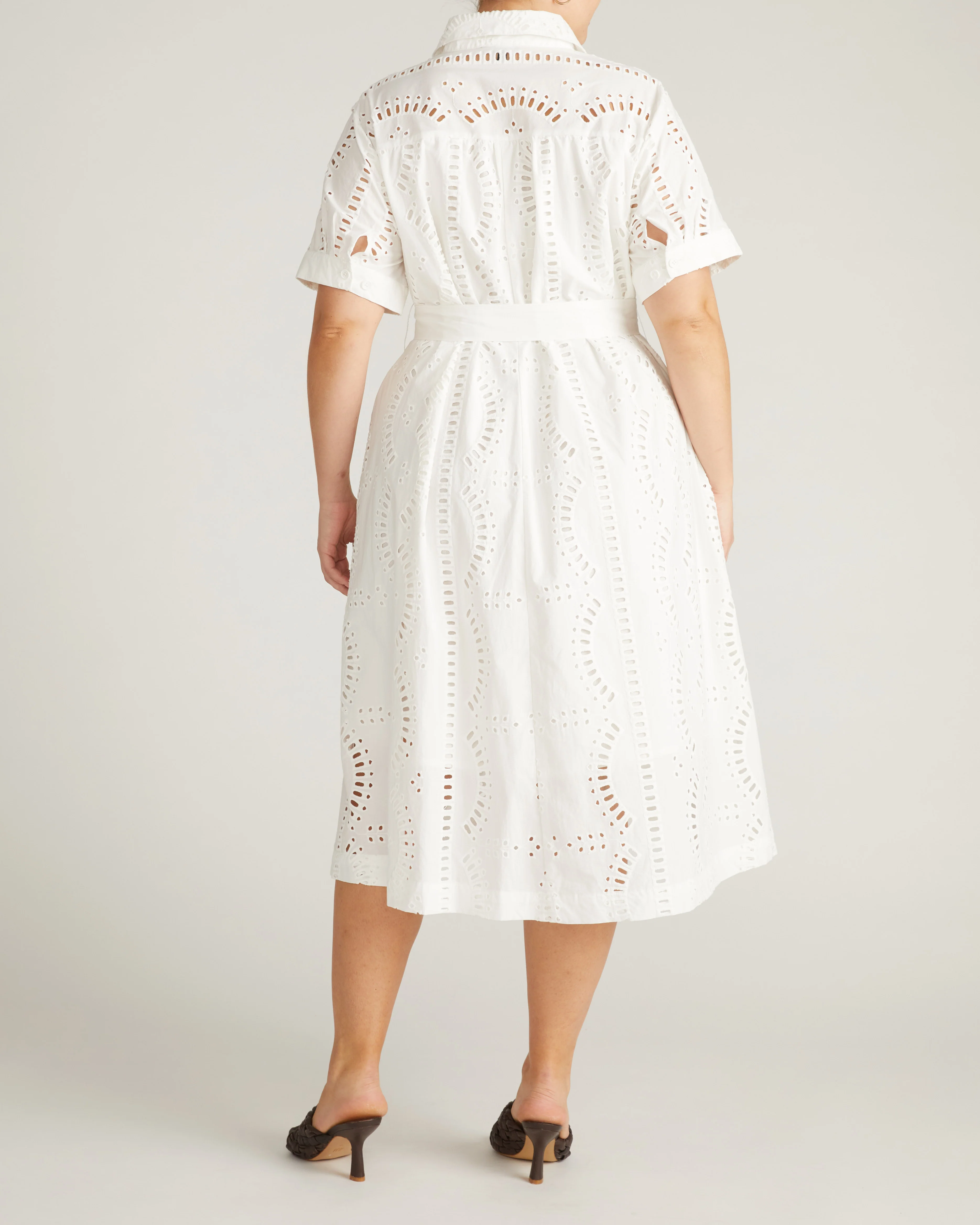 Tina Cotton Poplin Shirtdress - White - Image 7