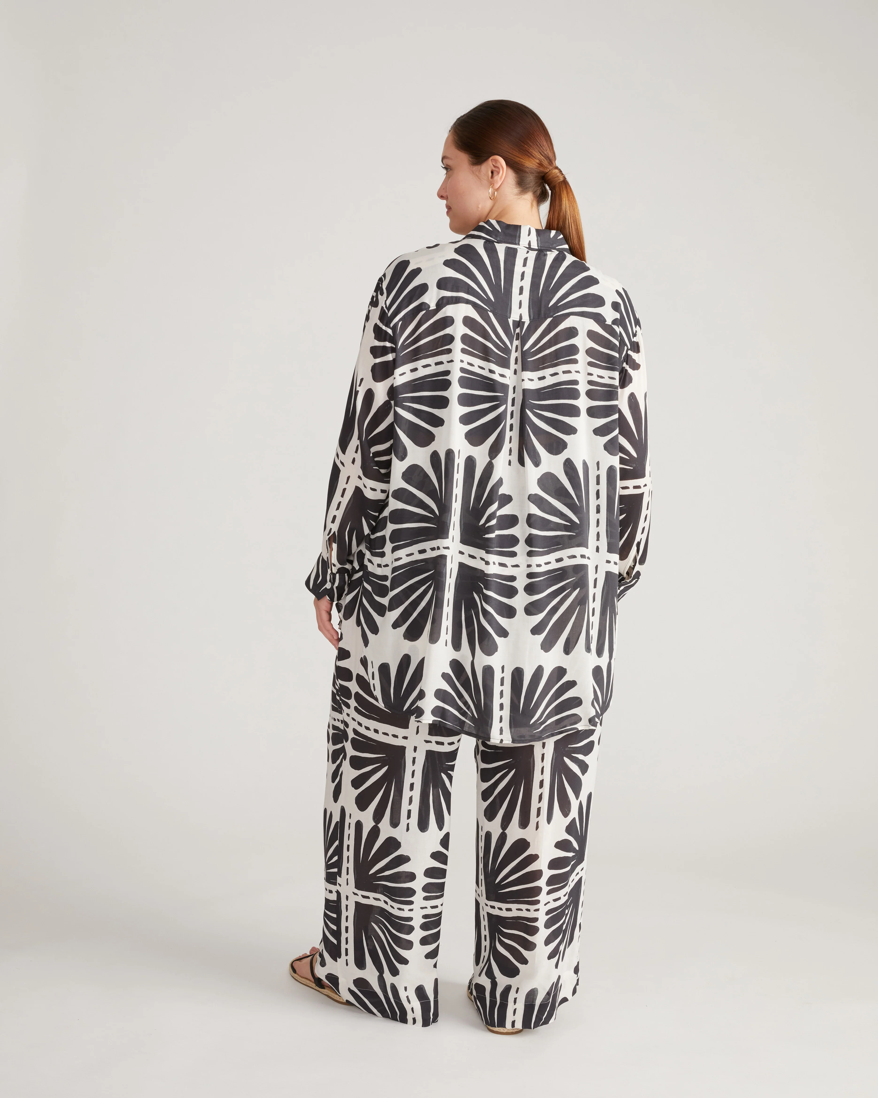 Toni Hi Low Tunic - Ink Bloom Print - Image 3