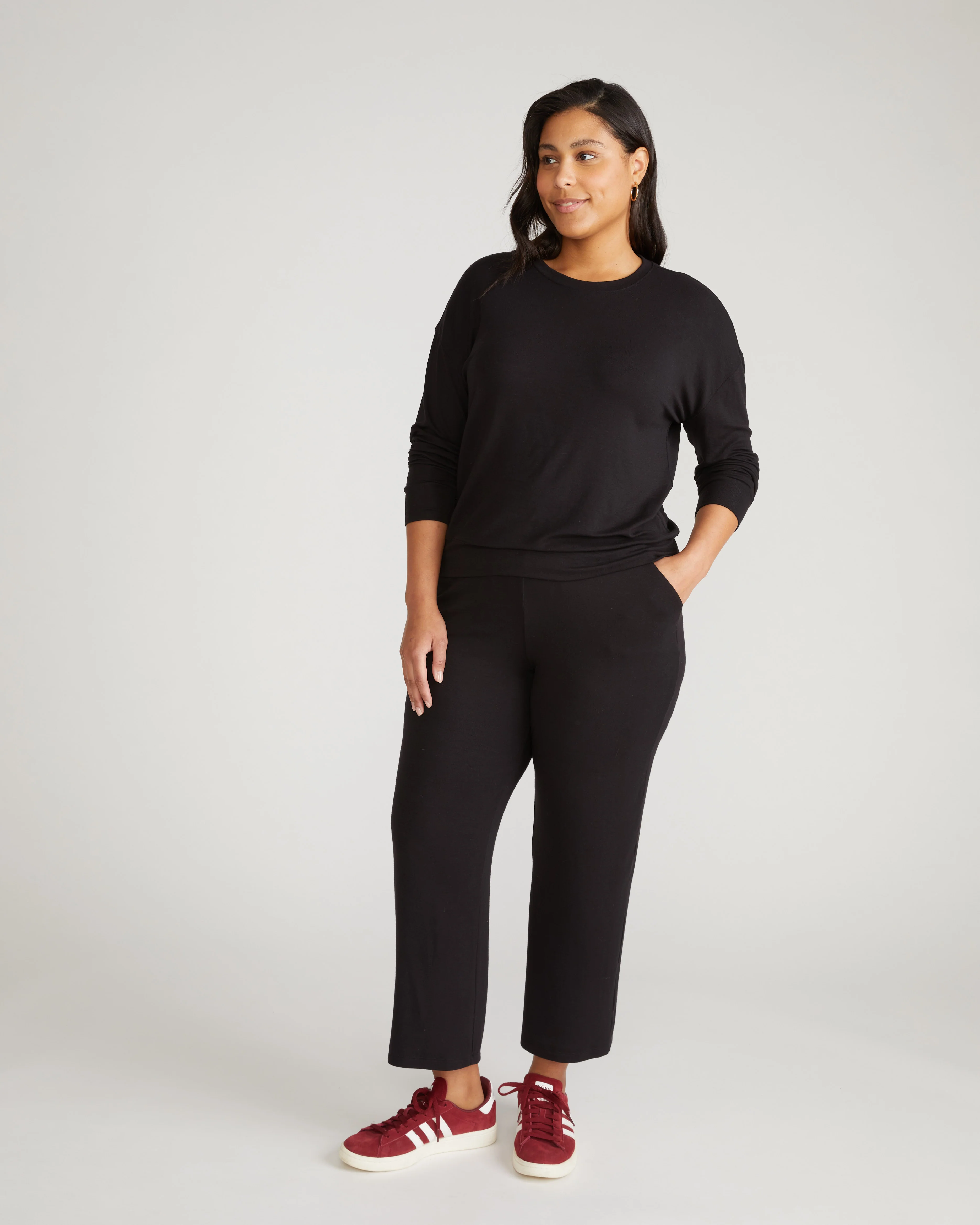 TravelKnit Sweatshirt - Black - Image 2