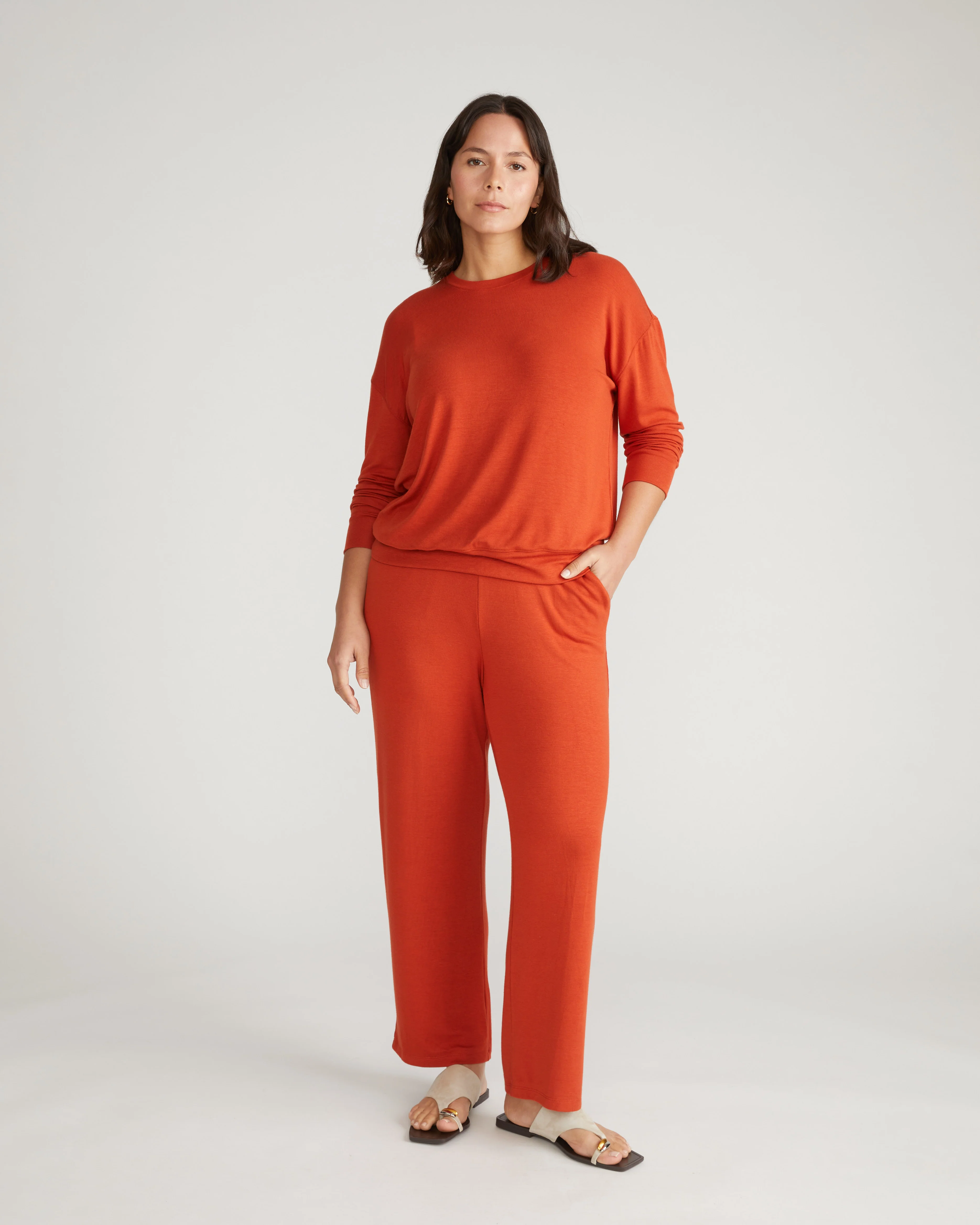 TravelKnit Sweatshirt - Warm Russet - Image 5