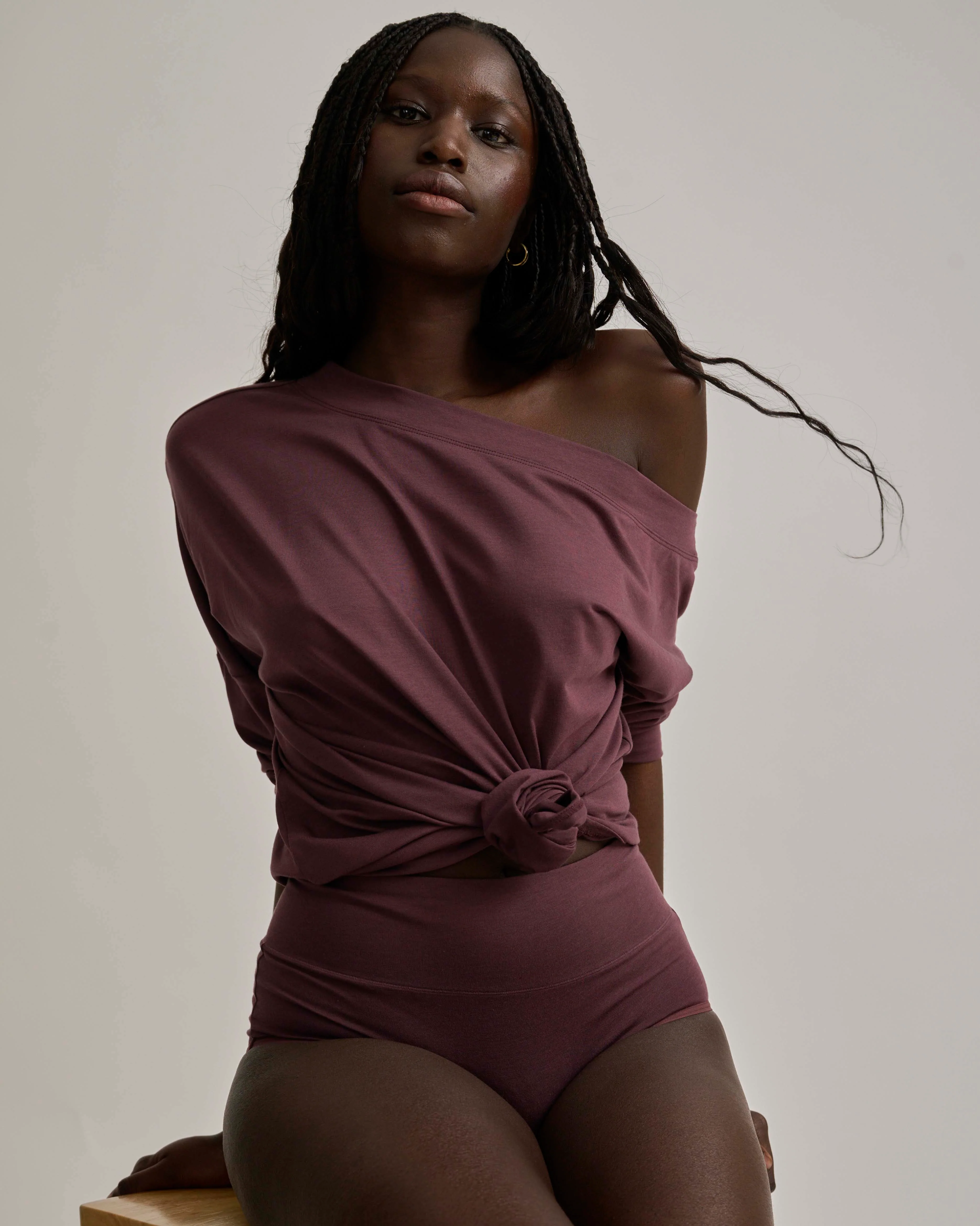 UltimateS Super Full Coverage High Rise Brief - Cassis - Image 3