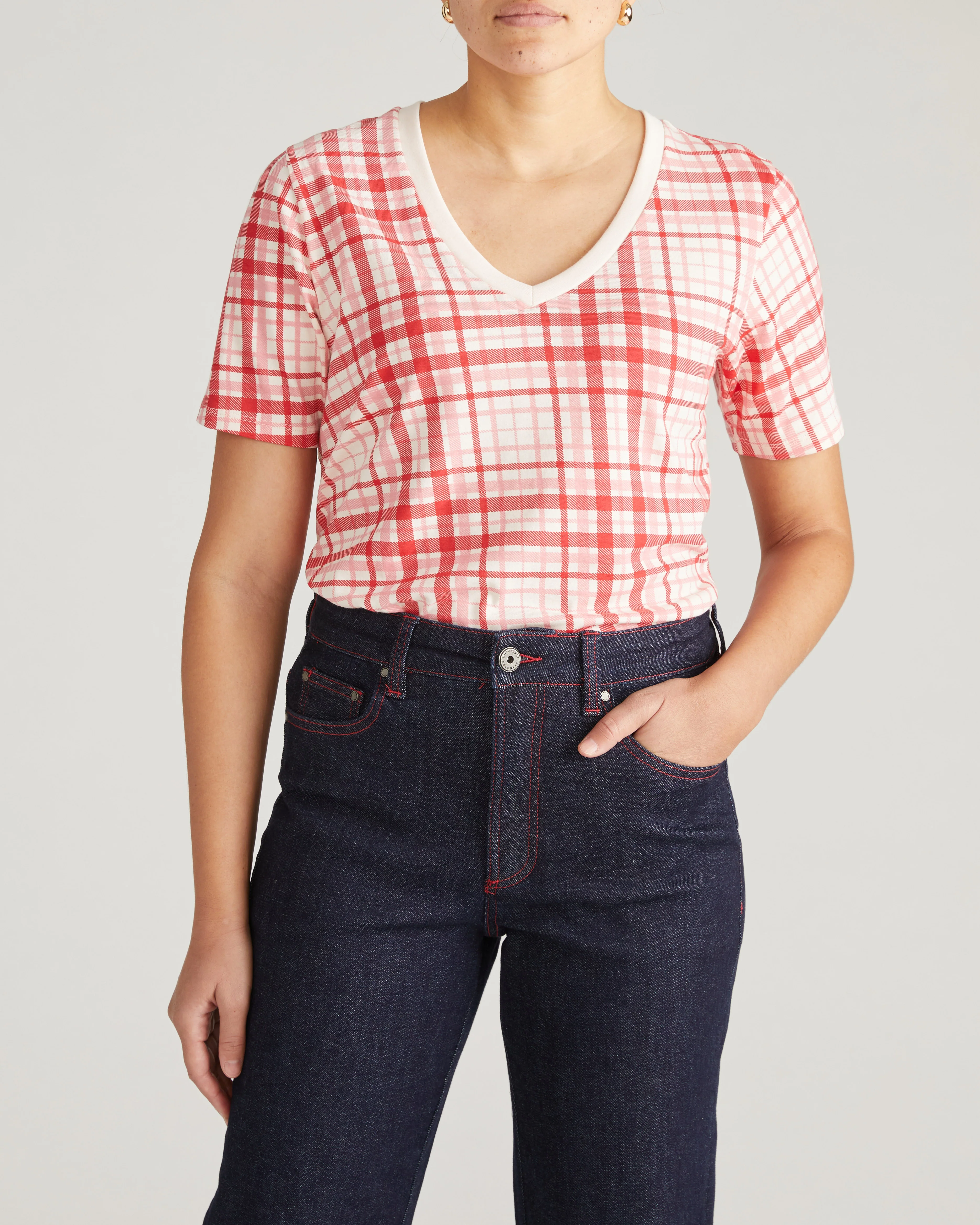 V Rex - Red Plaid Print - Image 4