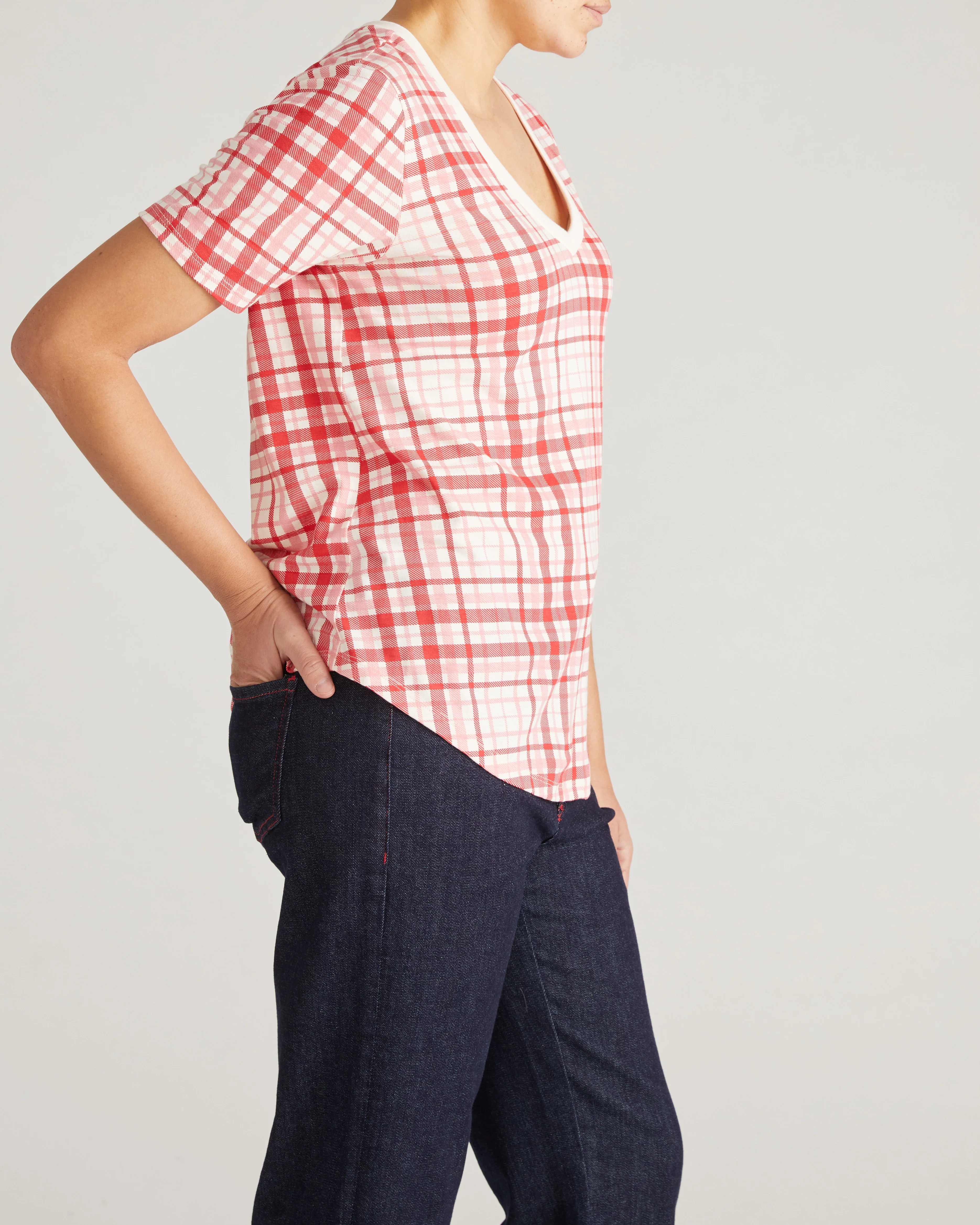V Rex - Red Plaid Print - Image 5