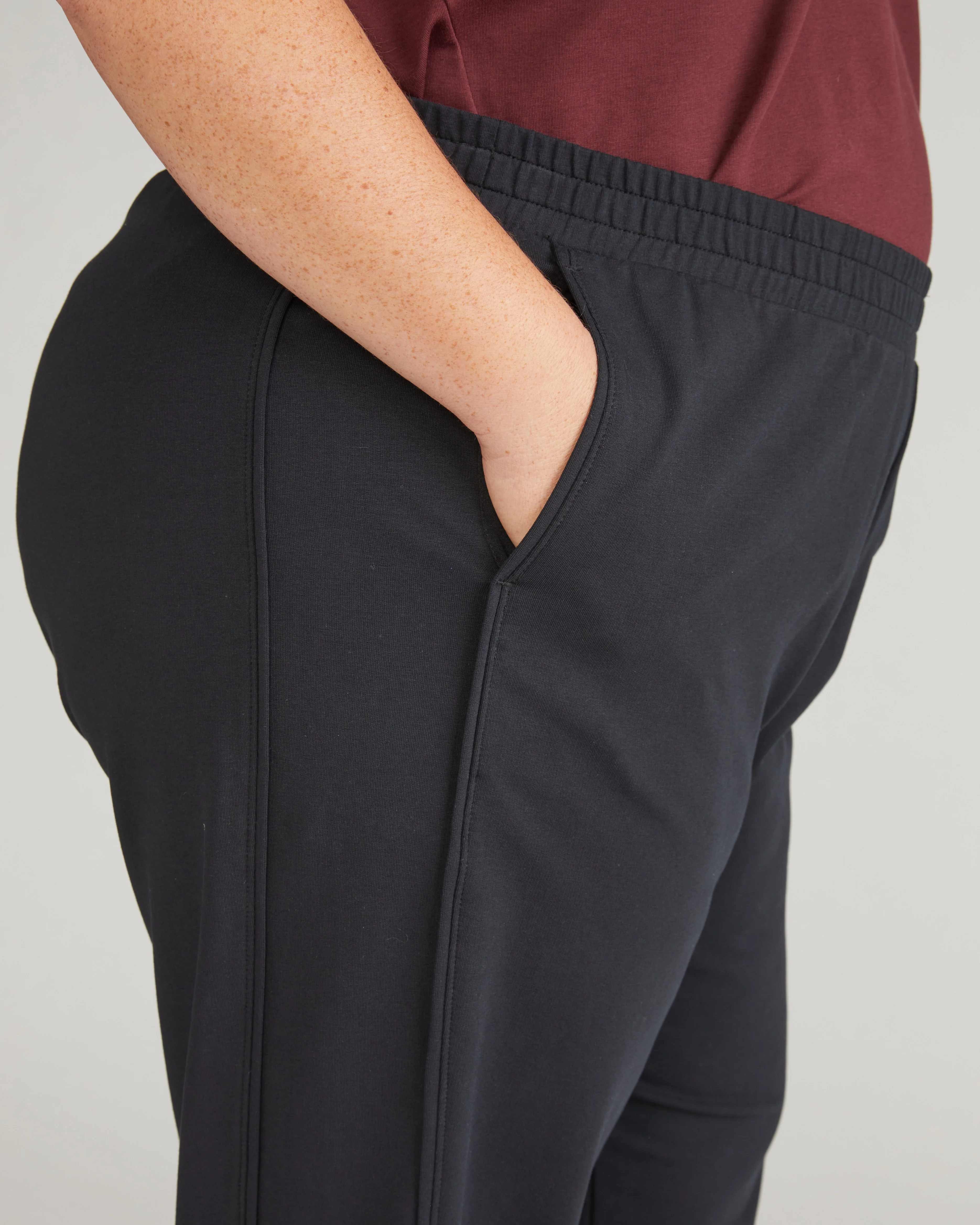 Varsity French Terry Pull On Pants - Black - Image 2