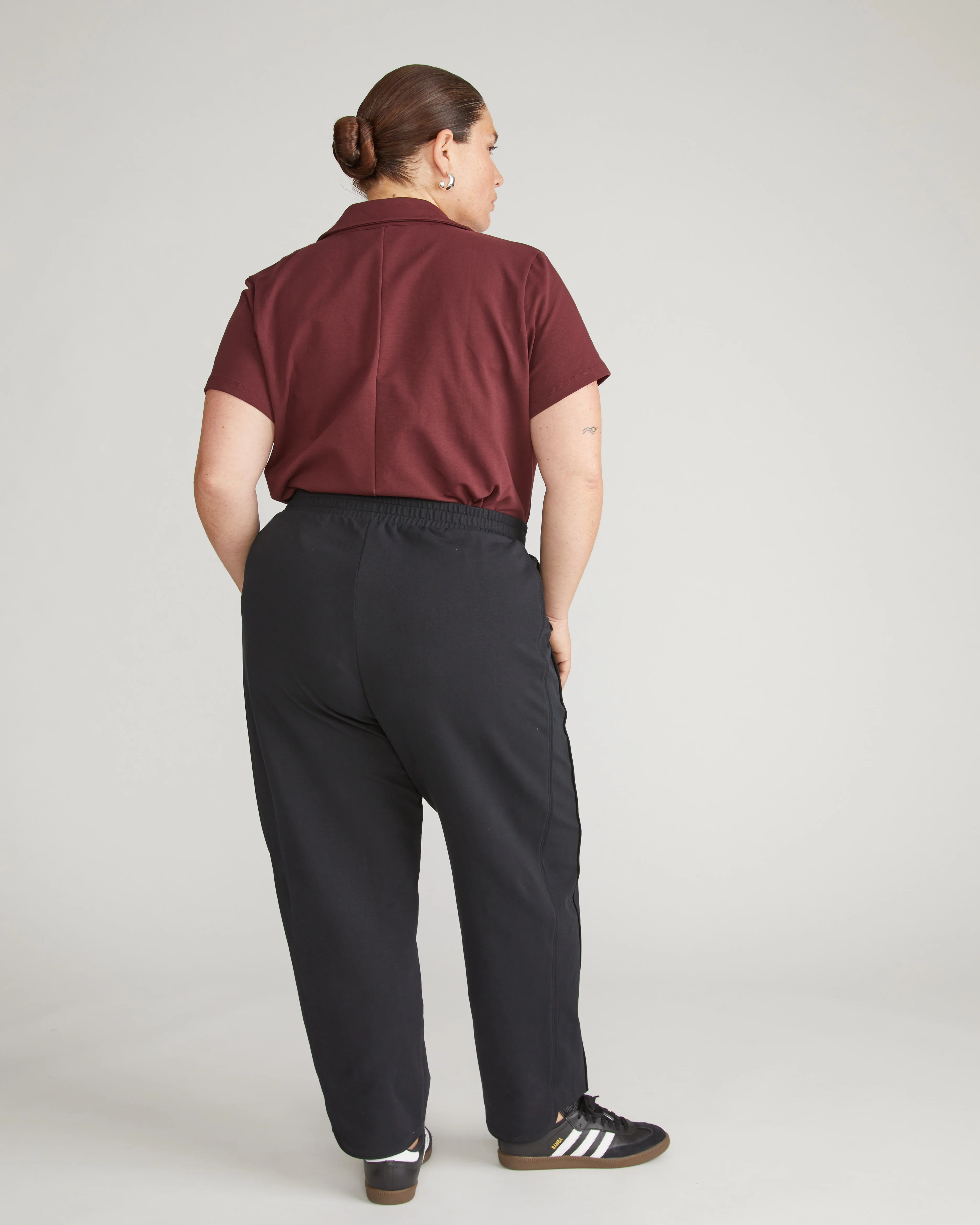 Varsity French Terry Pull On Pants - Black - Image 3