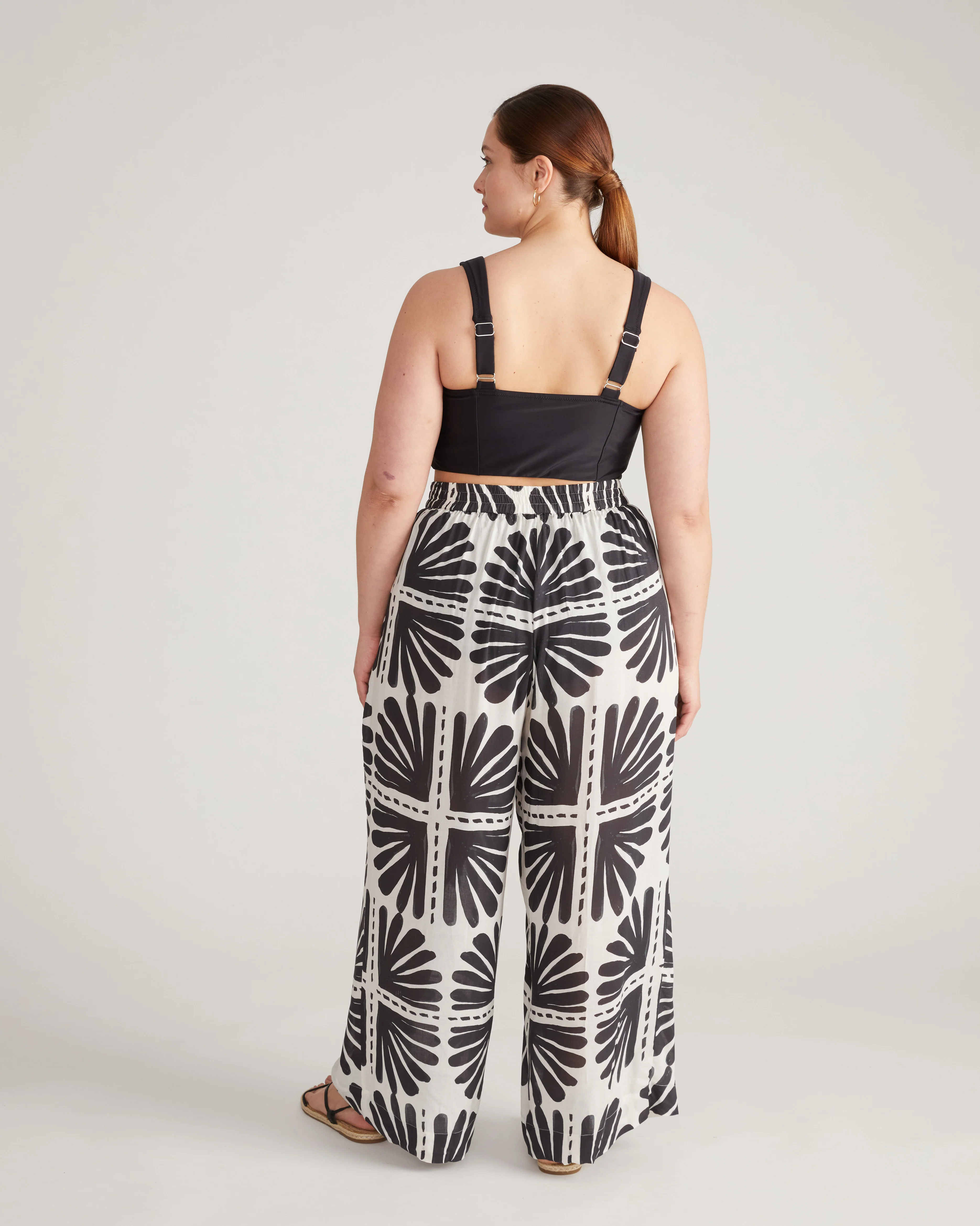 Verbena Voile Pants - Ink Bloom Print - Image 4