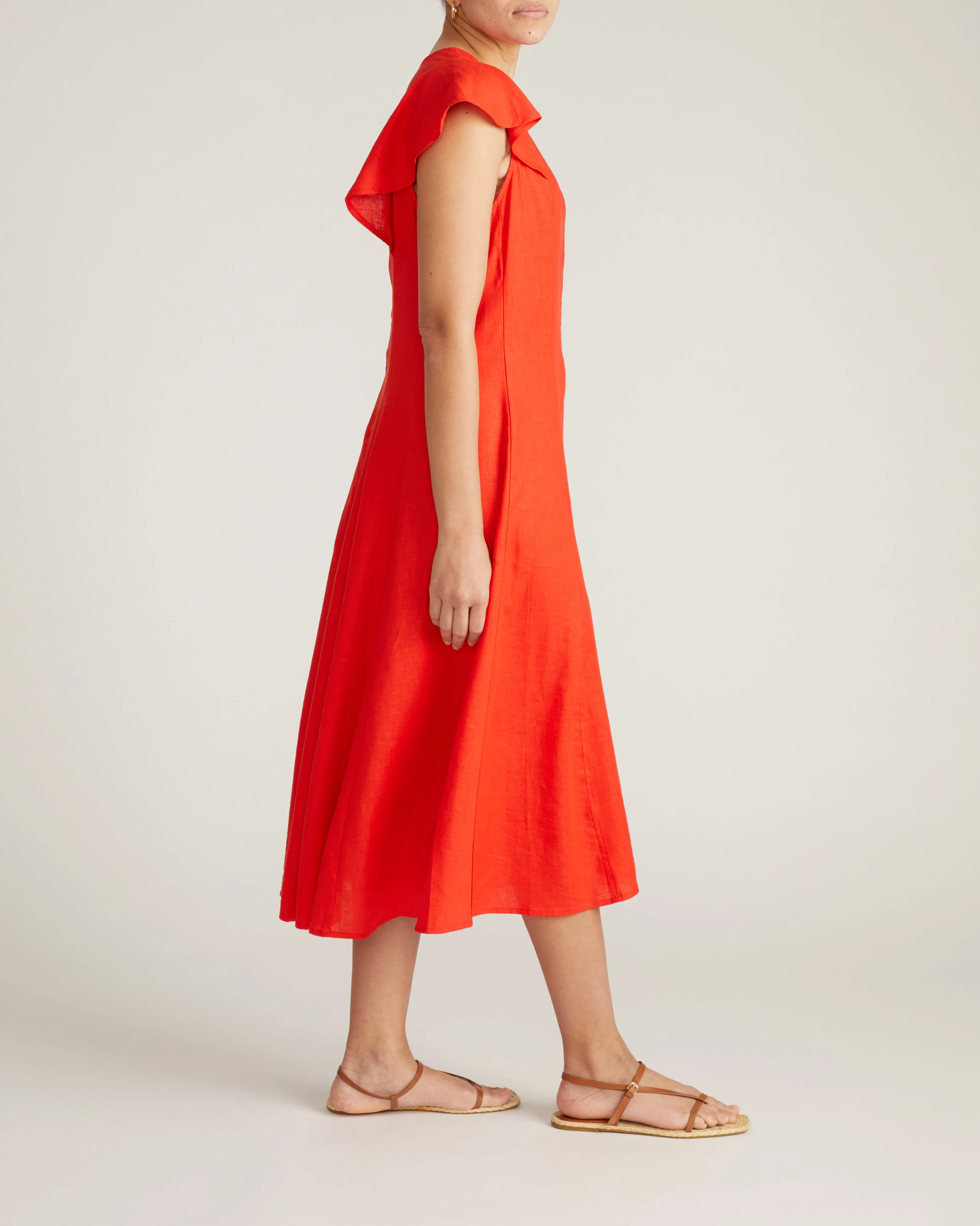 Victoria Linen Dress - Shoreline Sunset - Image 3