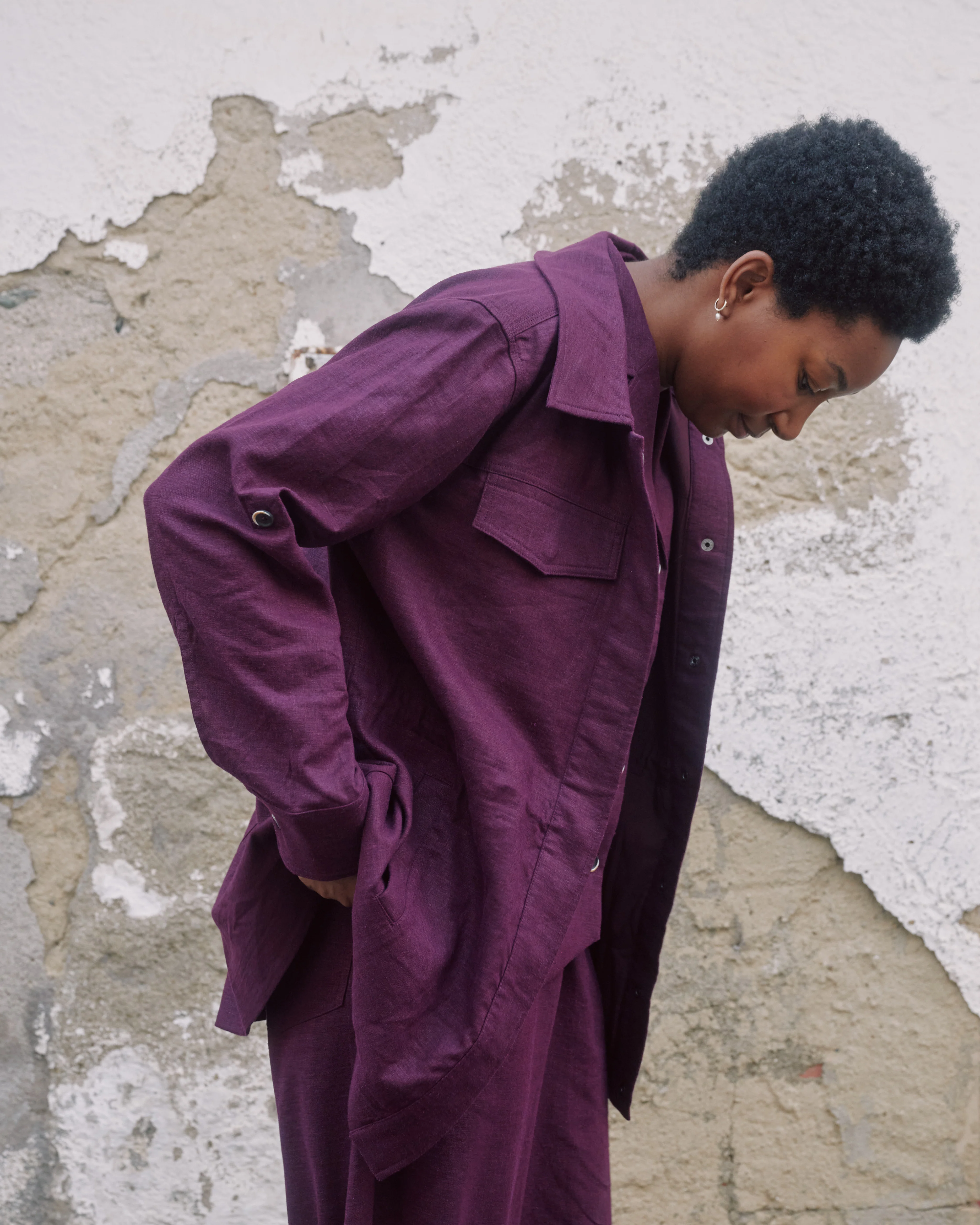 Vineyard Linen Jacket - Acai - Image 4