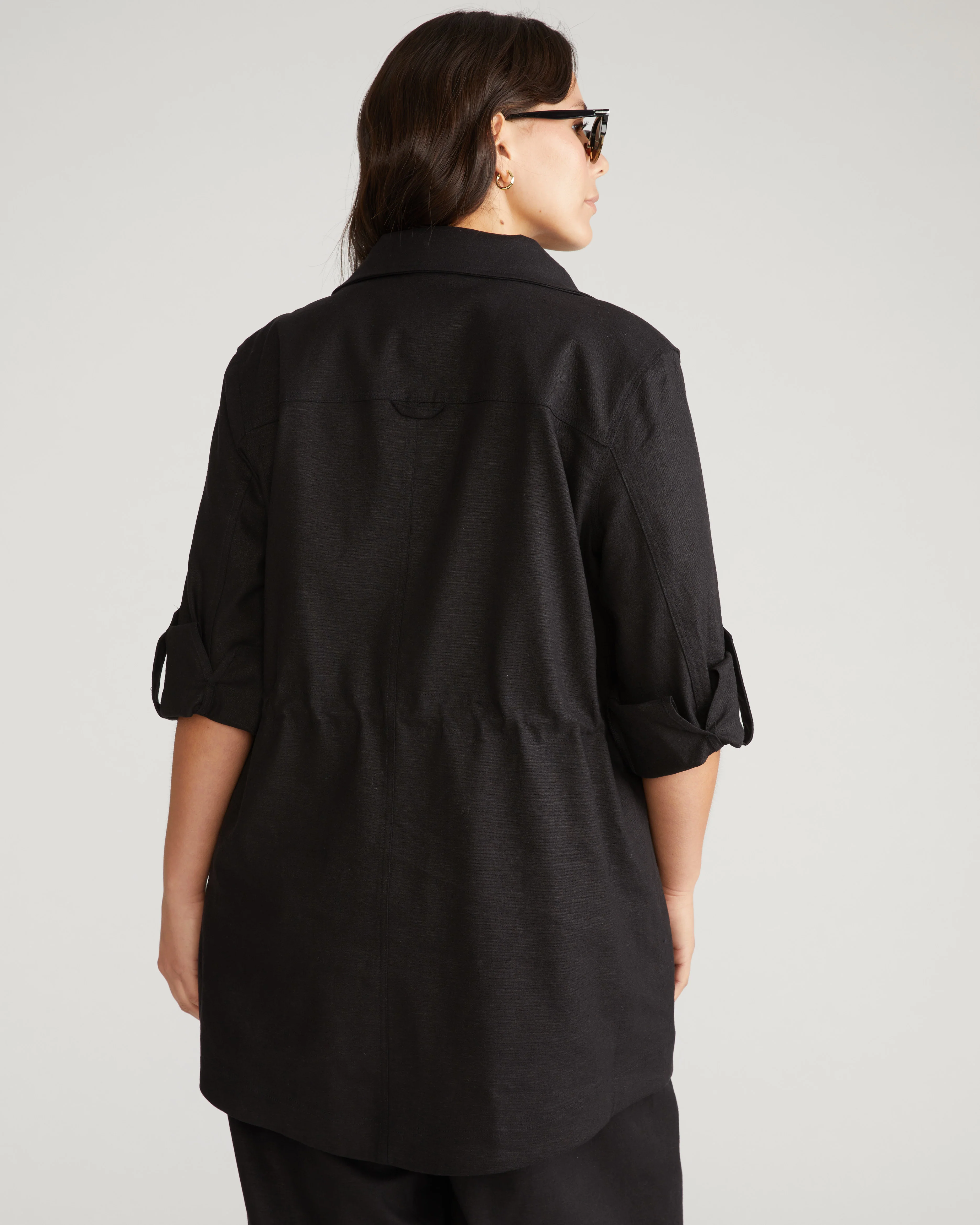 Vineyard Linen Jacket - Black - Image 4