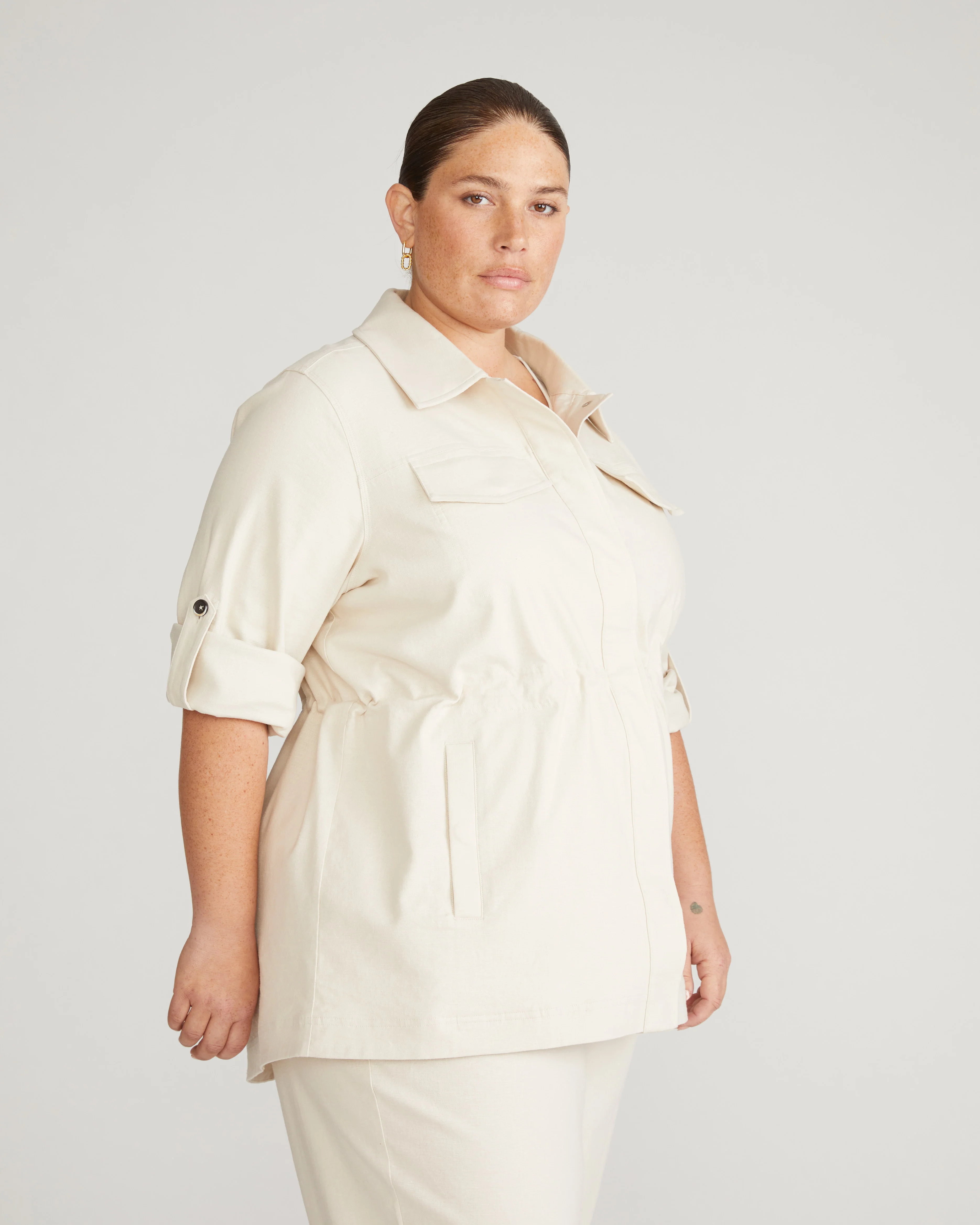 Vineyard Linen Jacket - Ecru - Image 9