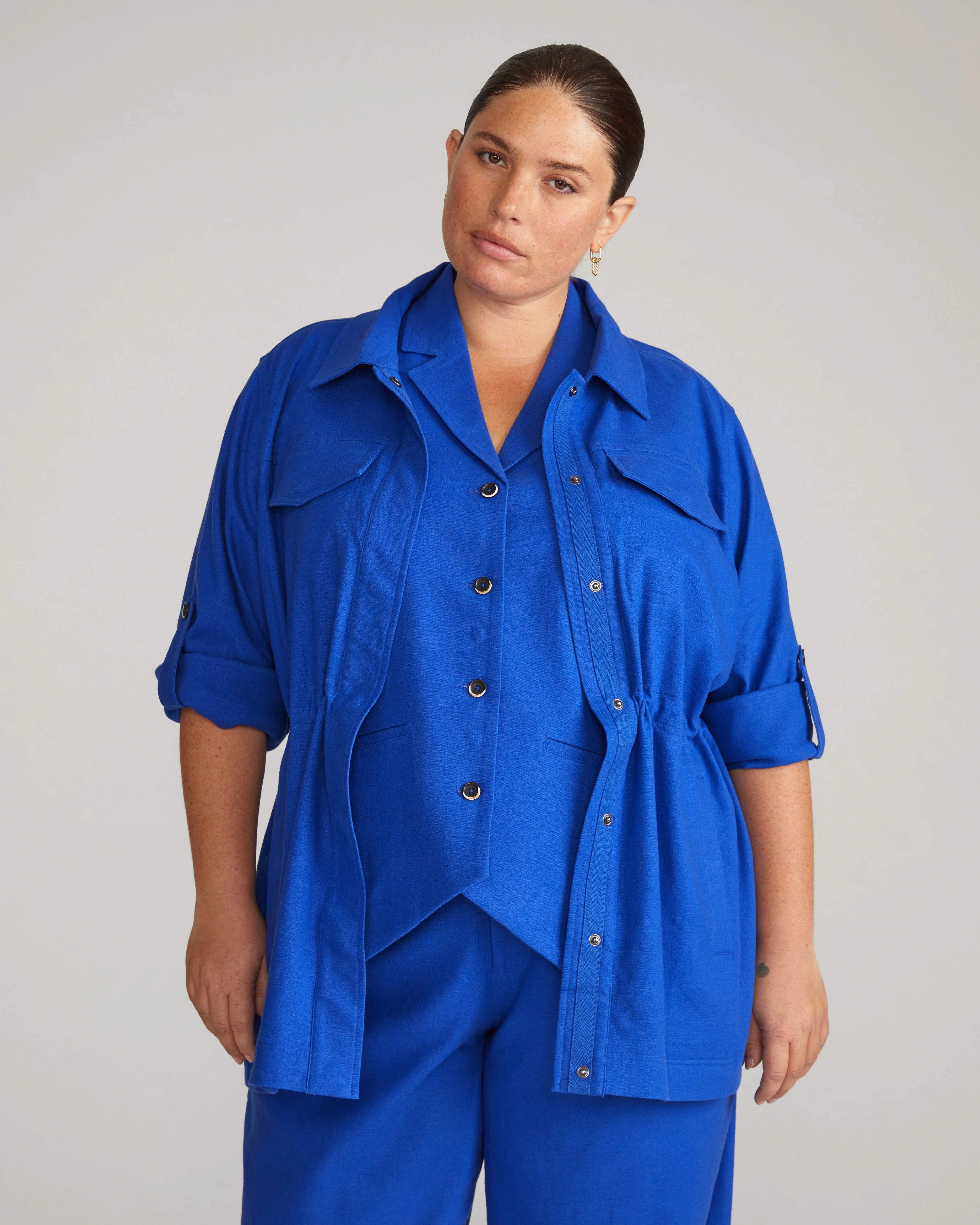 Vineyard Linen Jacket - Ultramarine - Image 4