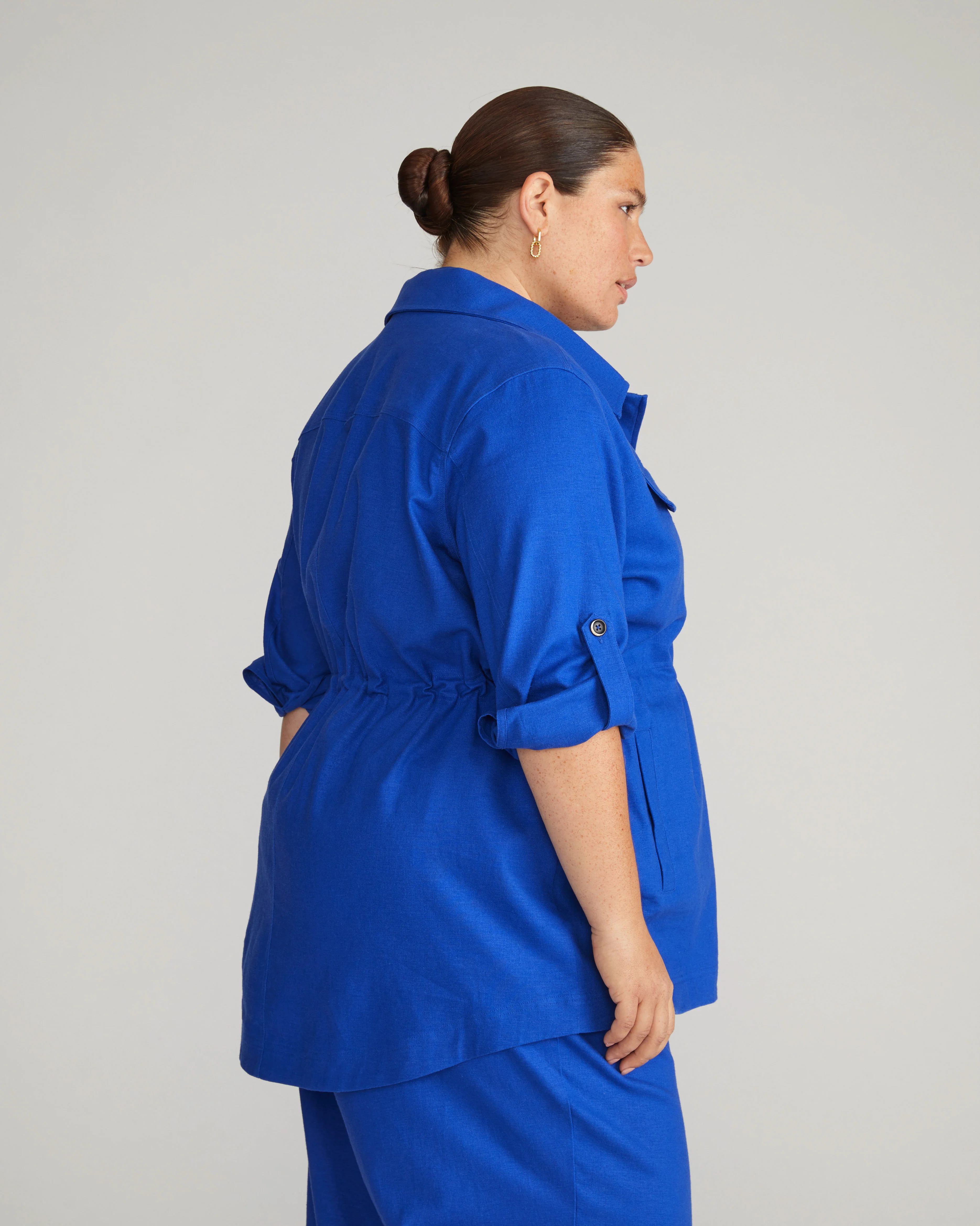 Vineyard Linen Jacket - Ultramarine - Image 7