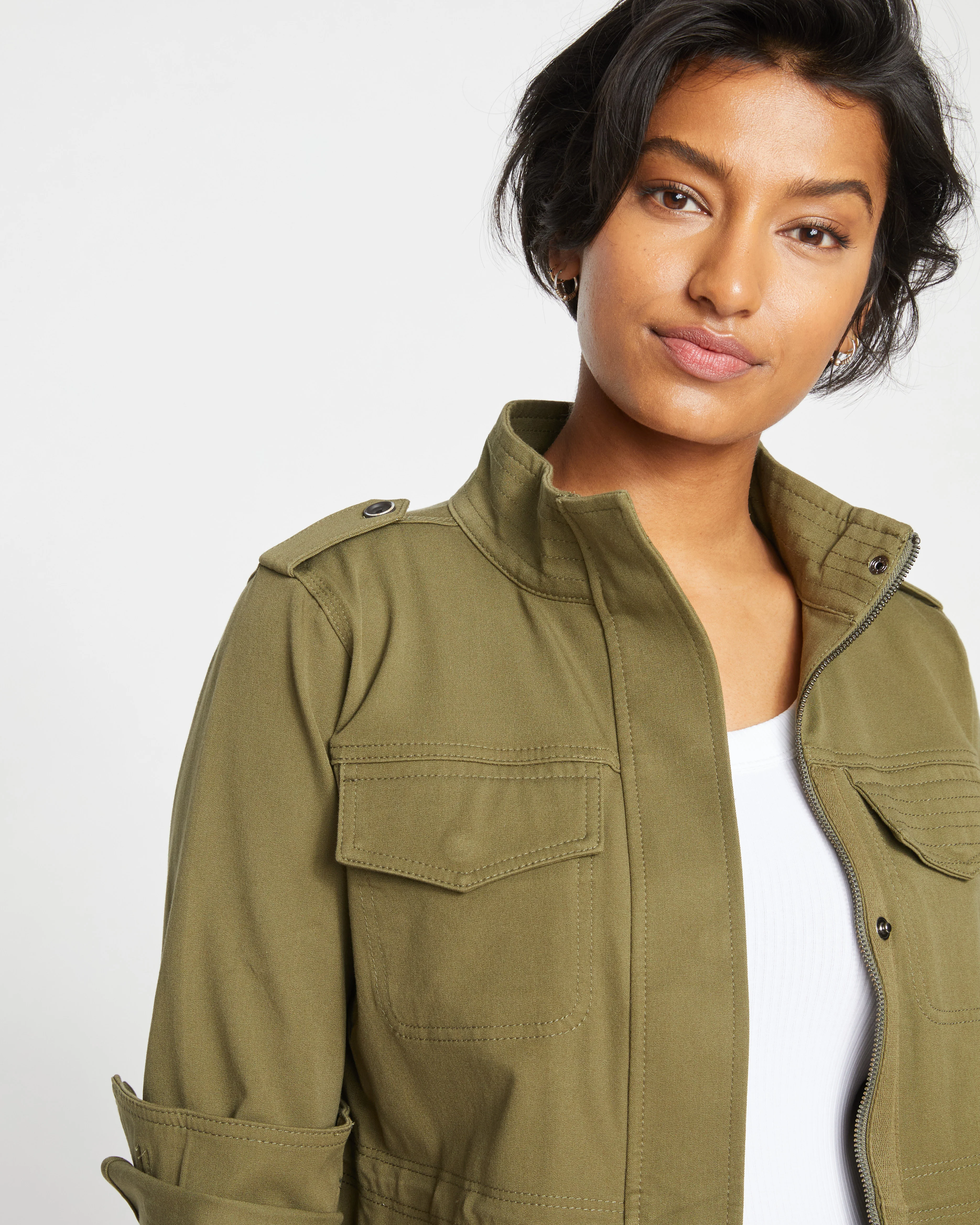Vineyard Stretch Cotton Twill Jacket - Ivy - Image 3
