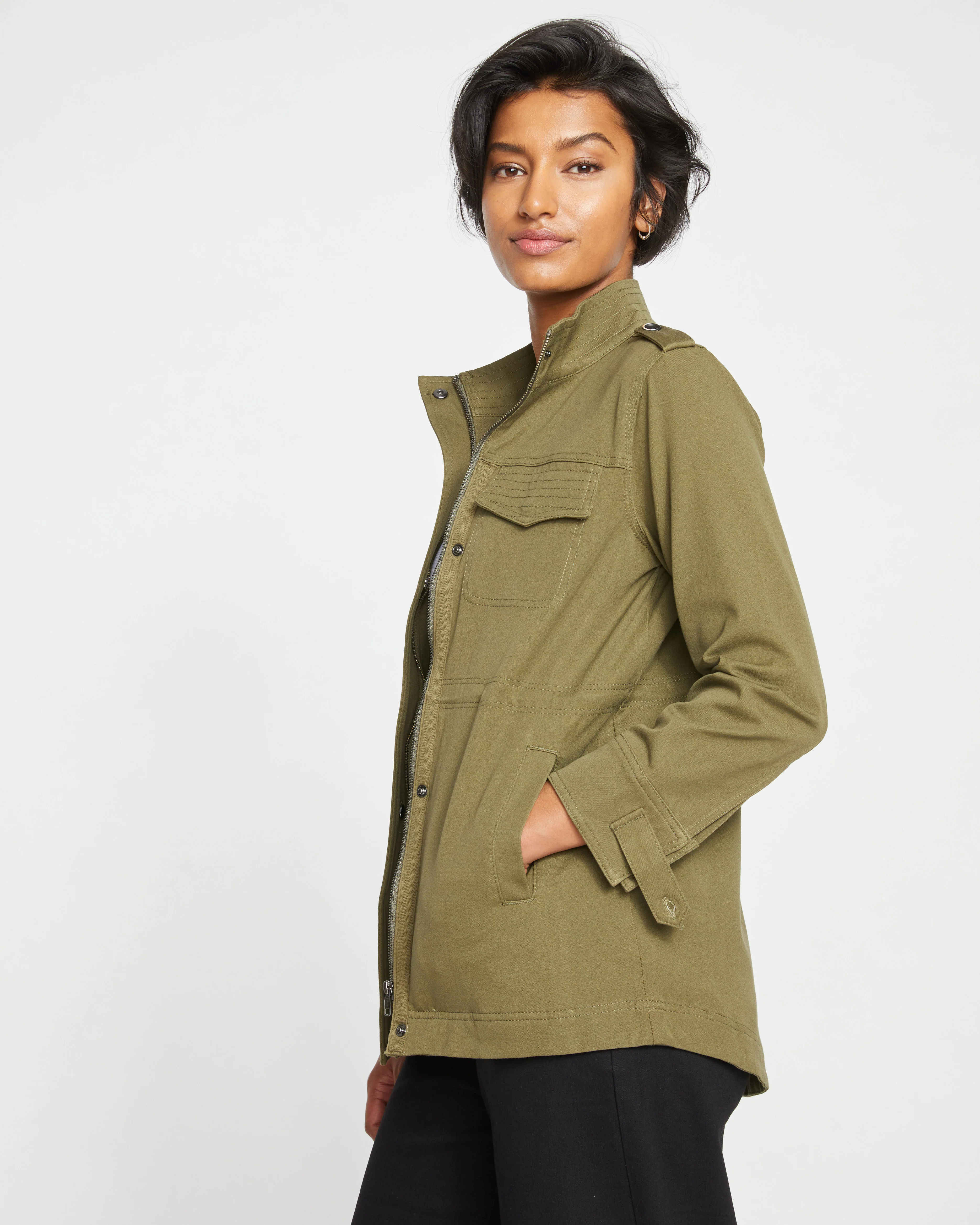 Vineyard Stretch Cotton Twill Jacket - Ivy - Image 5
